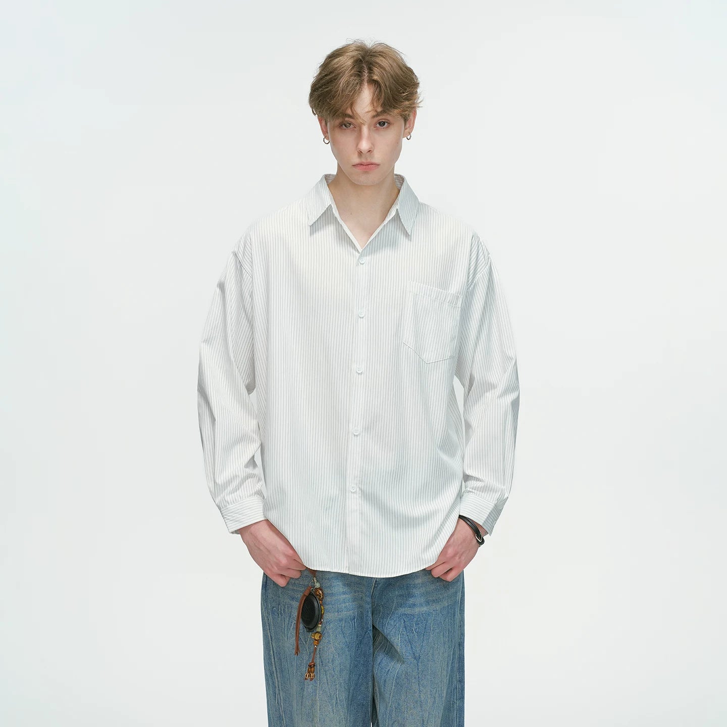 Verde Stripe Breeze Overshirt