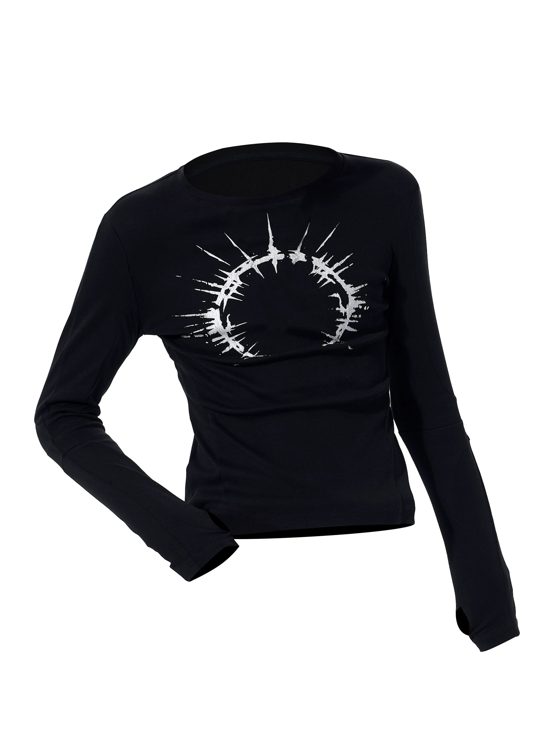 Eclipse Thorn Halo Long‑Sleeve Tee