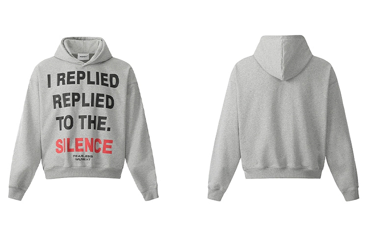 Silence Statement Graphic Hoodie