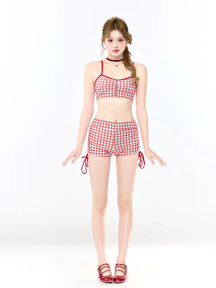 Forever Gingham Summer Mesh Swim Set