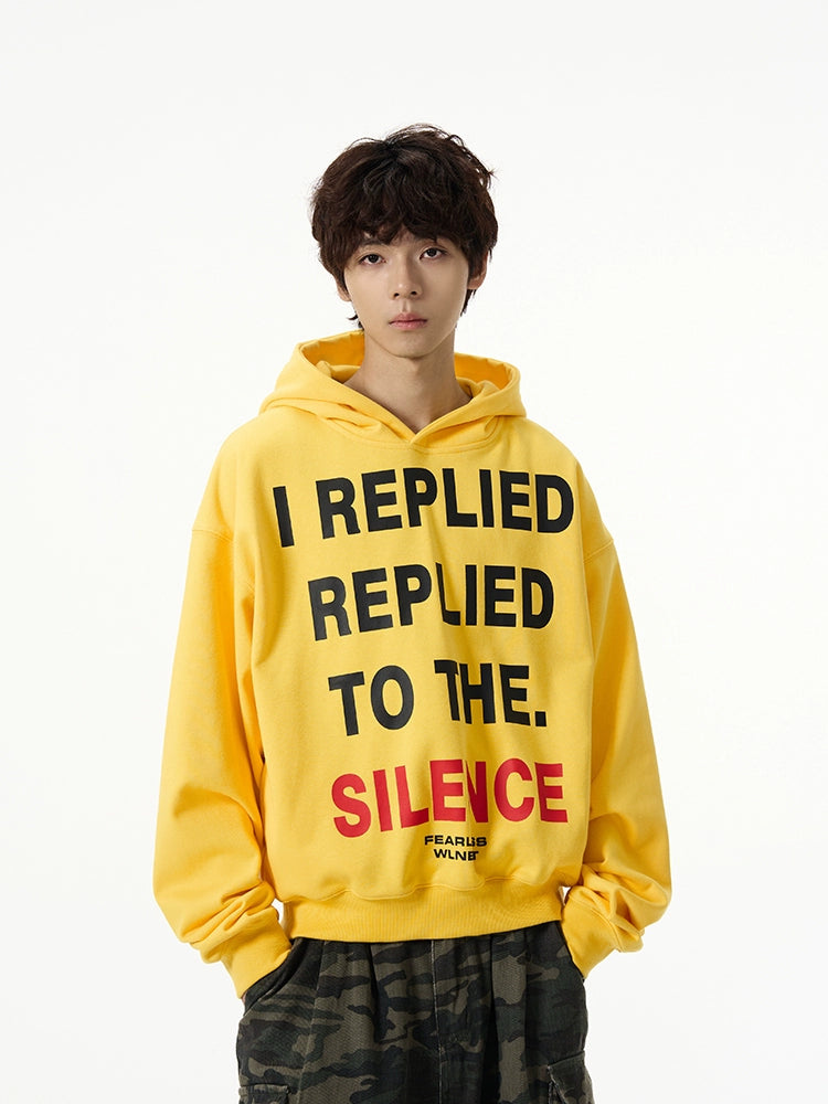 Silence Statement Graphic Hoodie