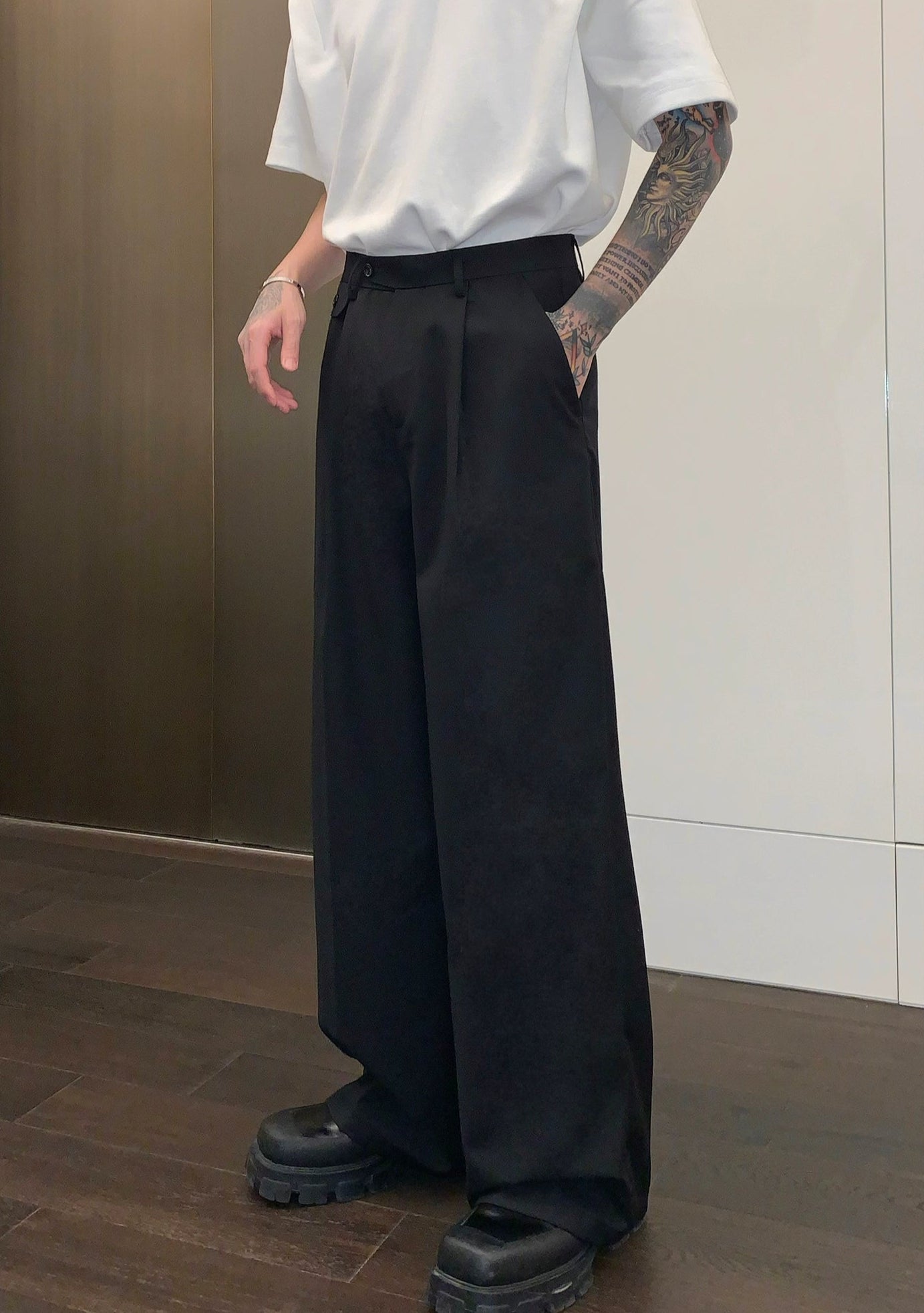 Wide-Leg Dress Pants