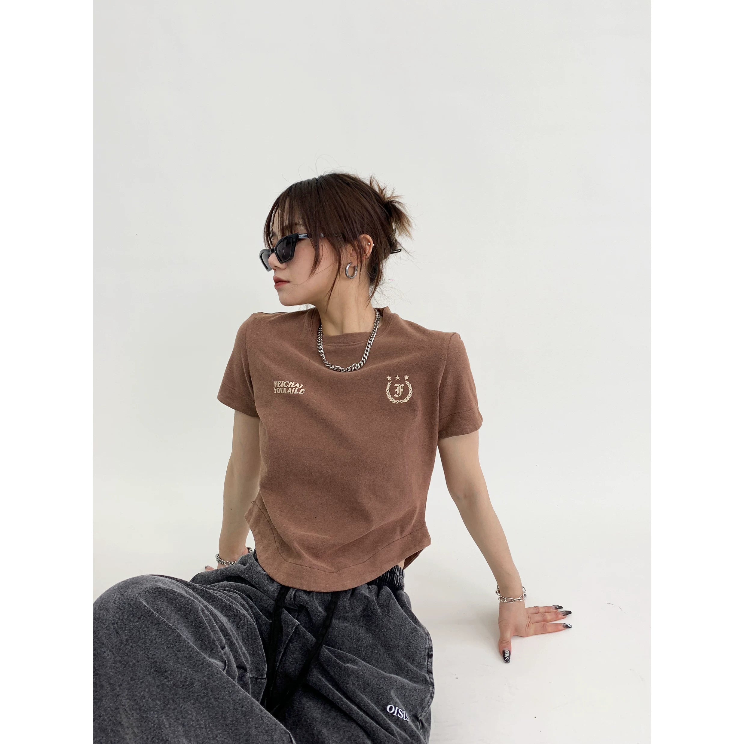 Neon Rebel Fleece Crop Tee