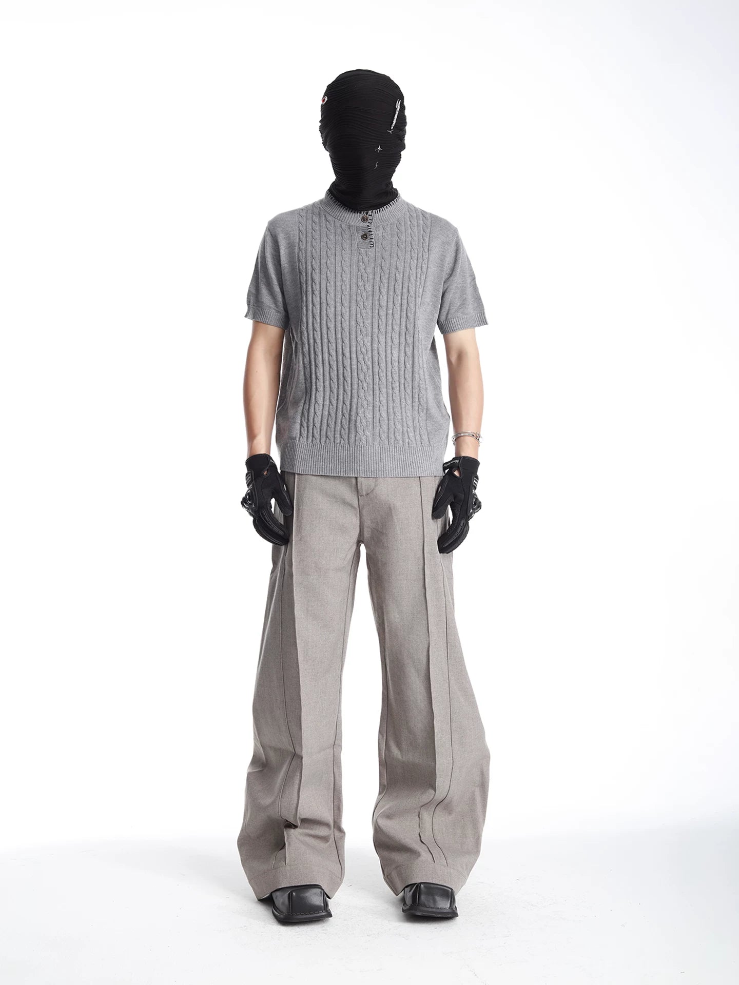 Monarch Cable Knit Henley Sweater Tee