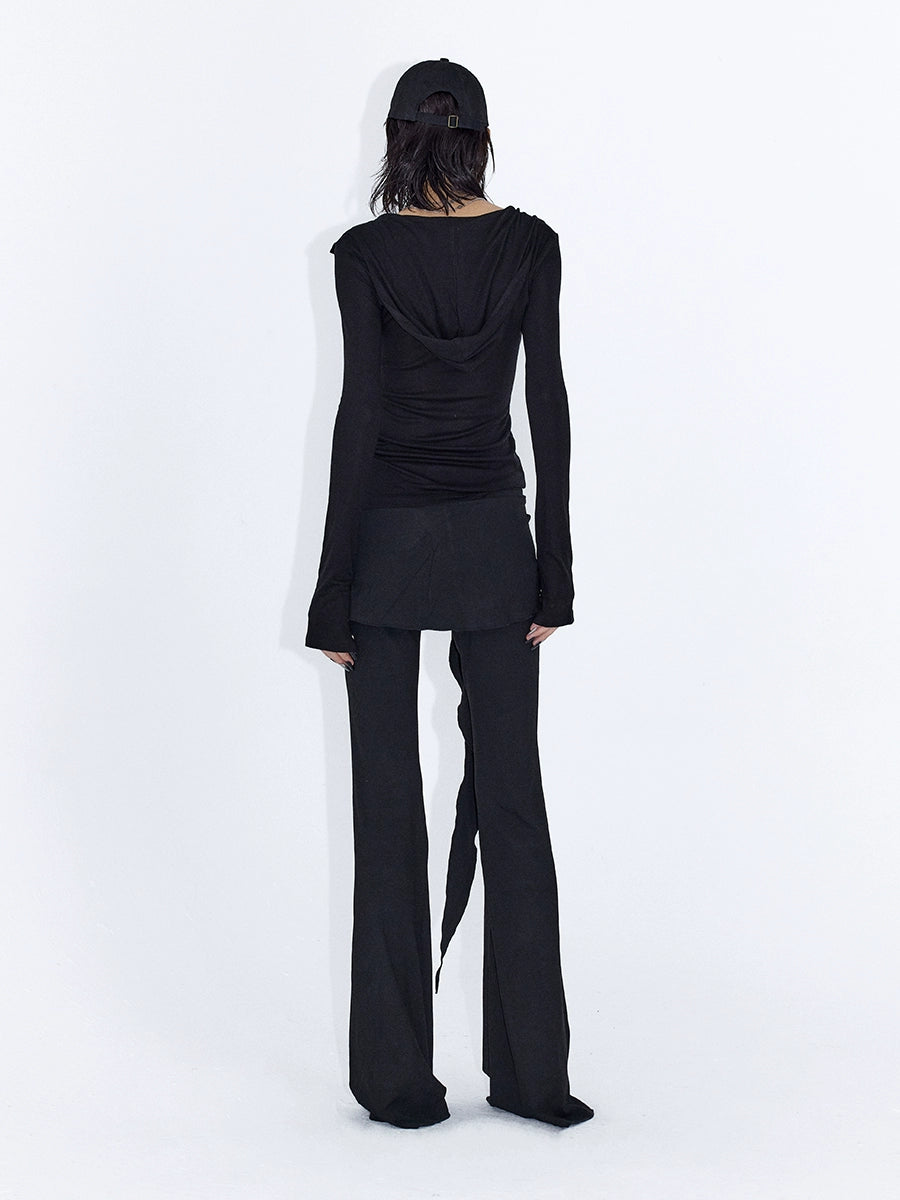 Cascade Drape‑Wrap Pants
