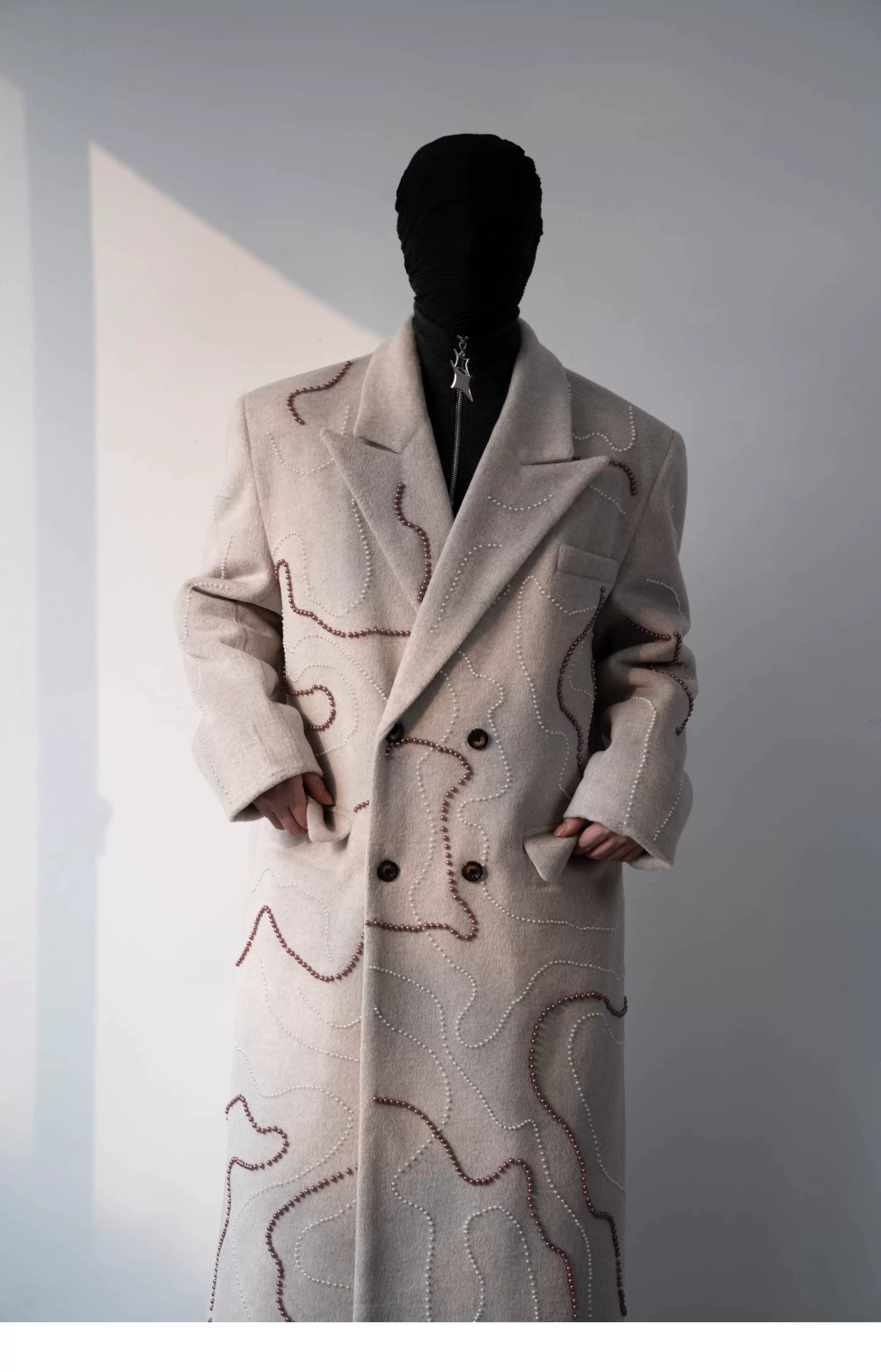 Sandstone Topograph Stitch Coat