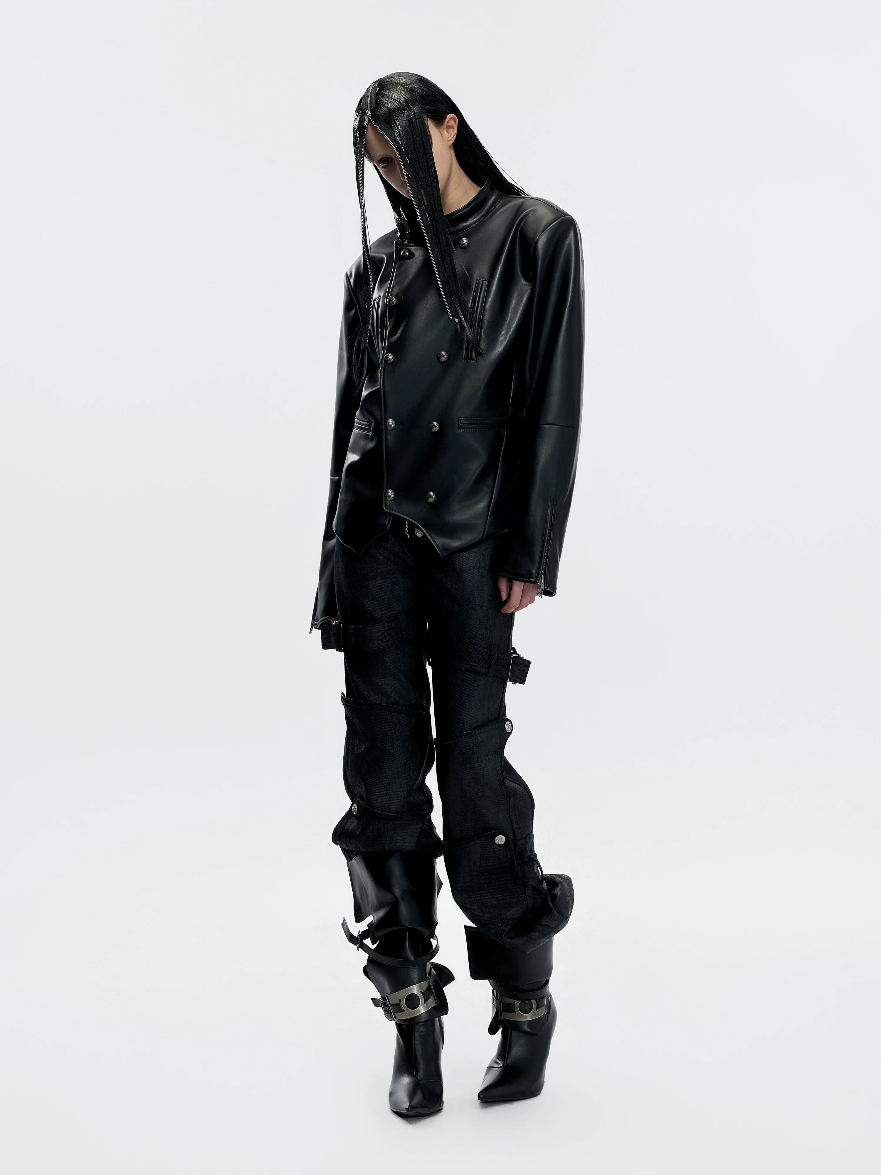 Cerberus Gaiter Strap Flare Jeans