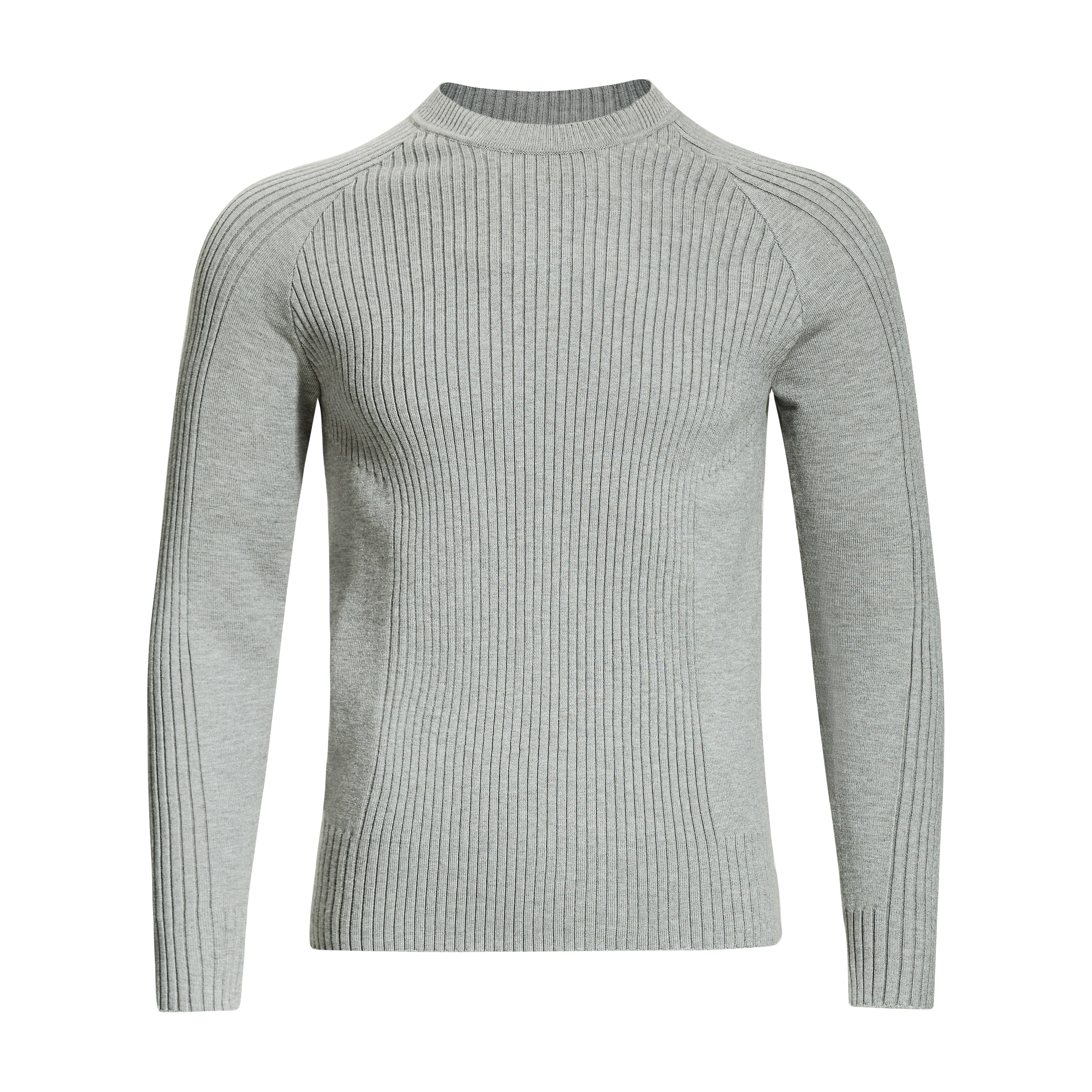Midnight Ribbed Knit Sweater