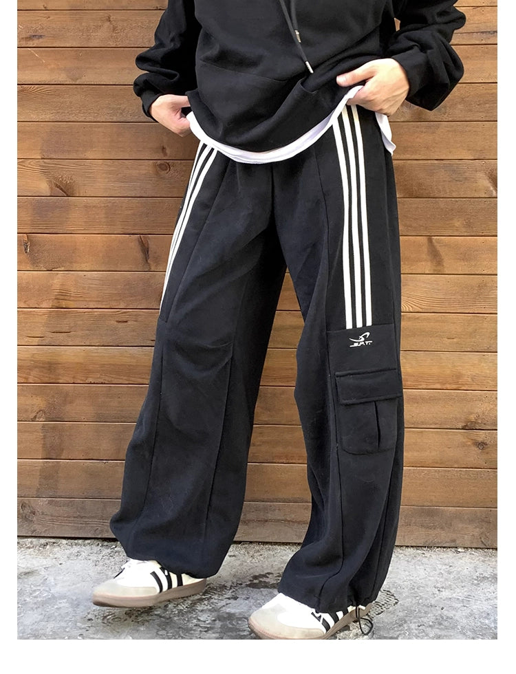 Multicolor Wide-Leg Casual Pants