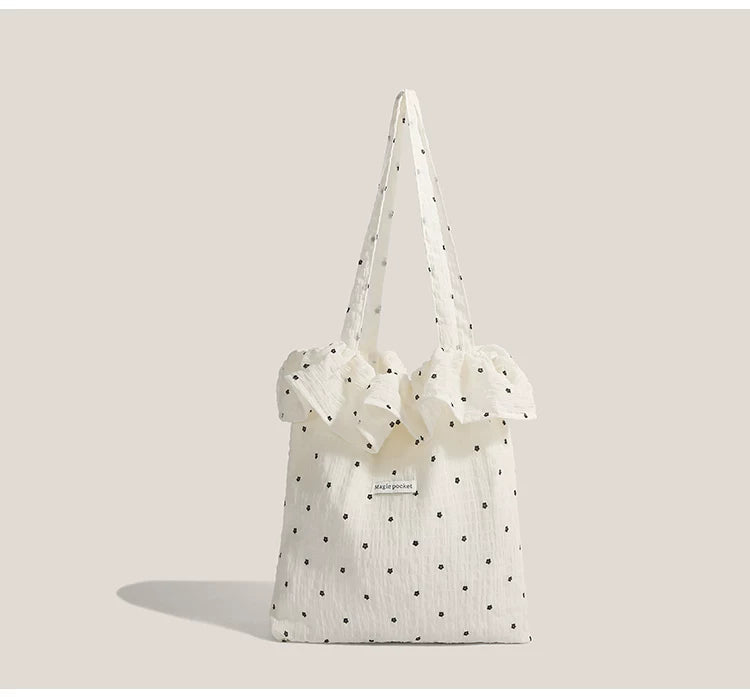 Frosted Ditsy Ruffle Tote