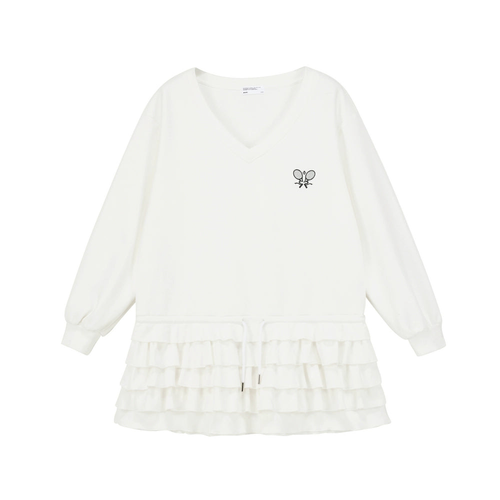Tennis Racket Embroidered Polo Dress