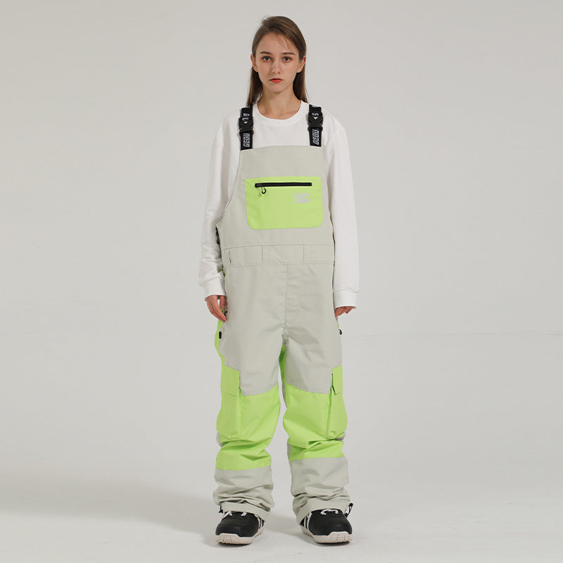 Contrast Crest Bib Snow Pants