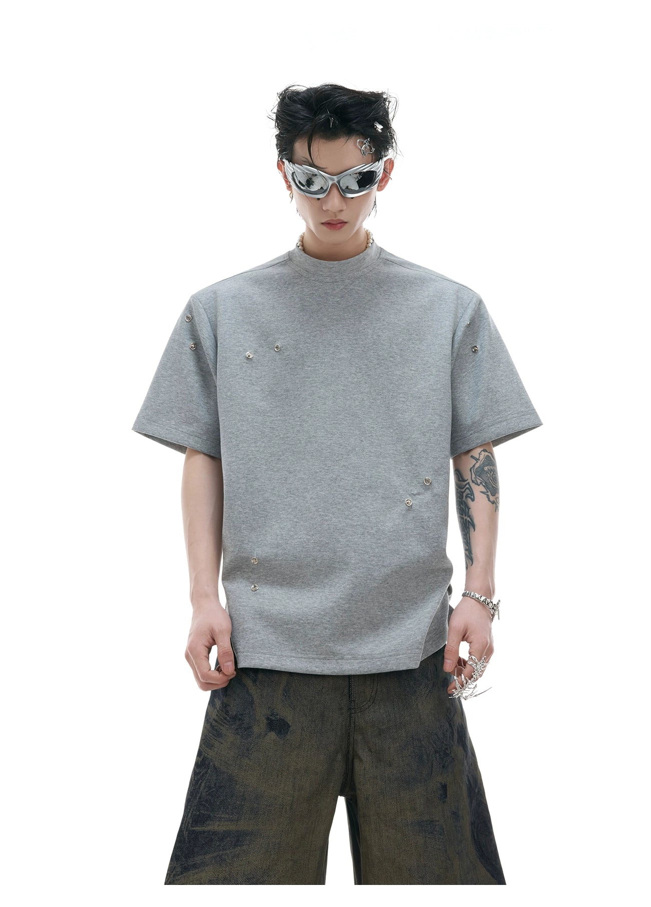 Tactical Black Mock Neck T-Shirt
