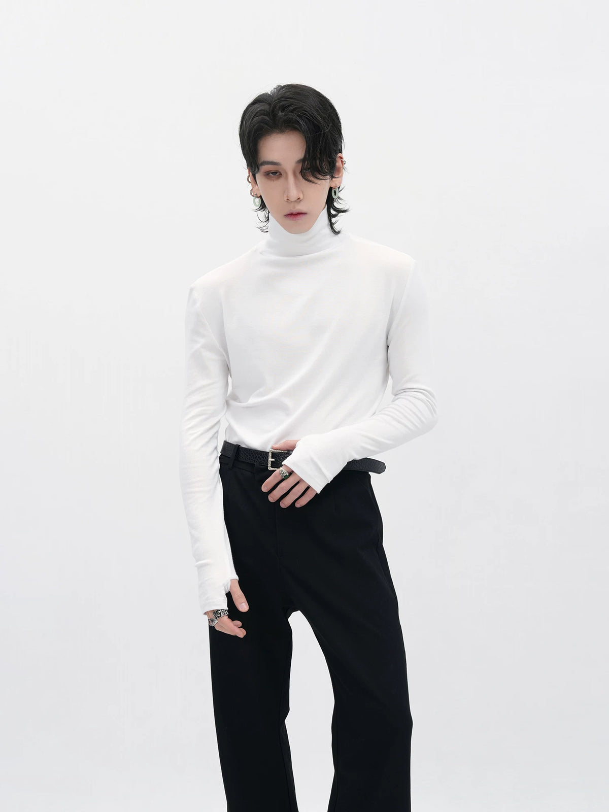 Cuff Mock Neck Top