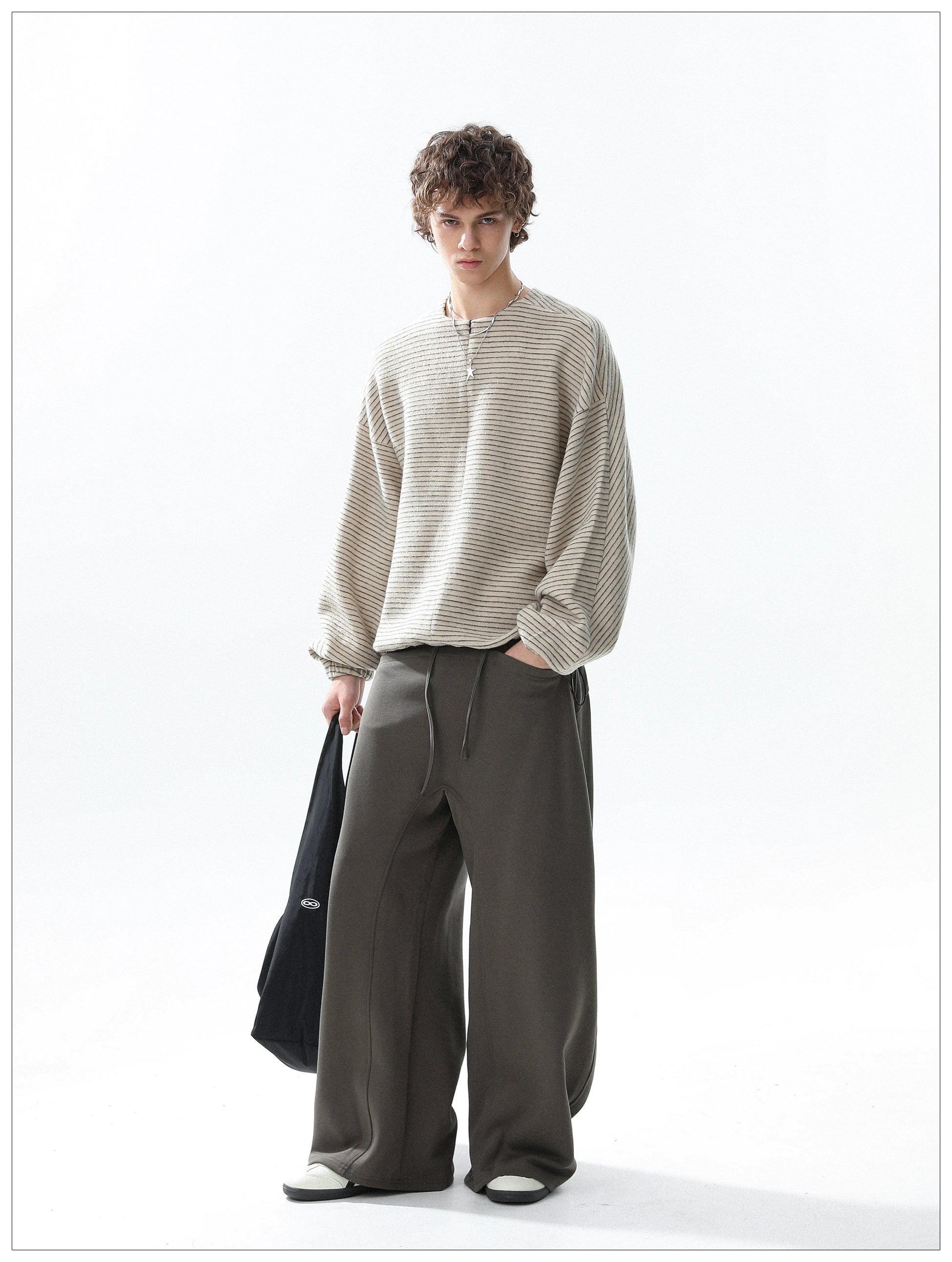 Charcoal Lines Relaxed Pullover