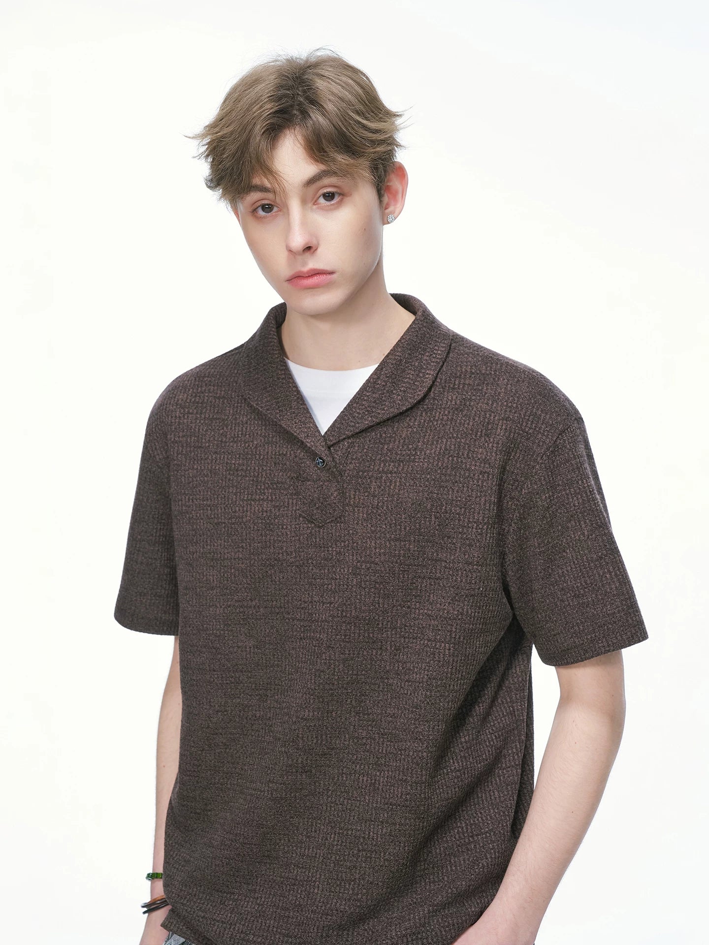 Textured Lounge Knit Polo Shirt