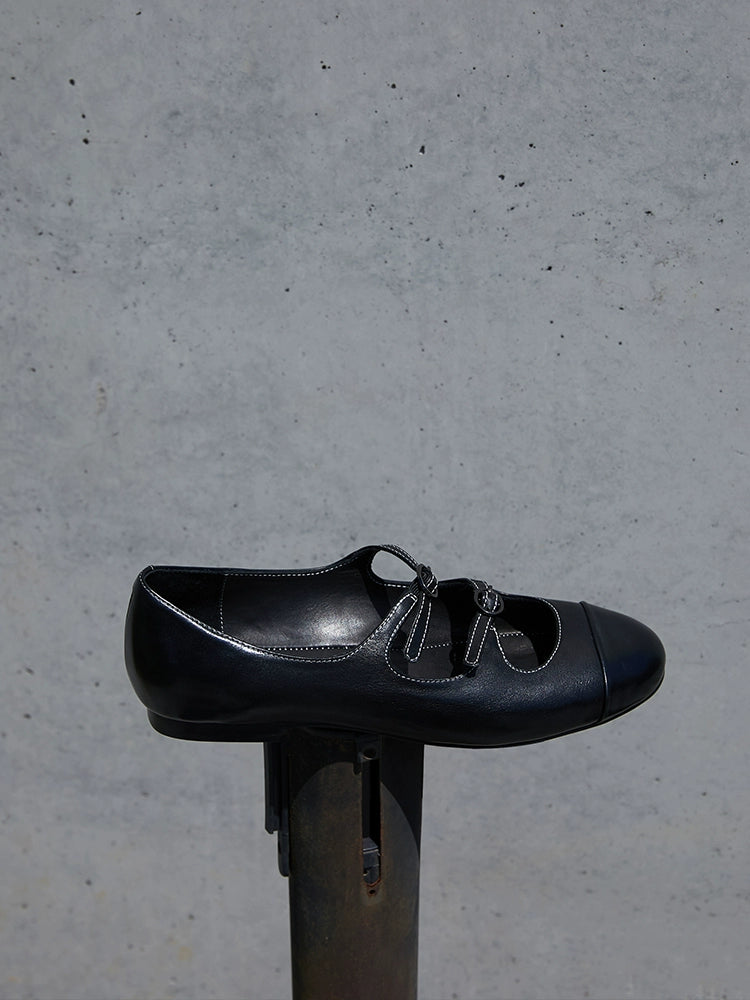 Flats with Double Straps and Buckles