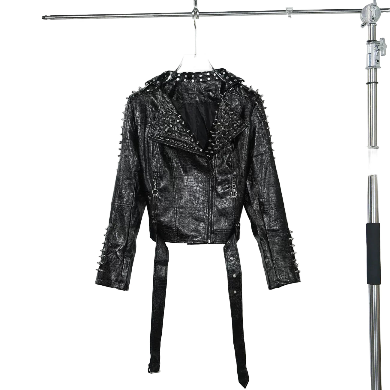 Obsidian Onslaught Spiked Relic Moto Jacket