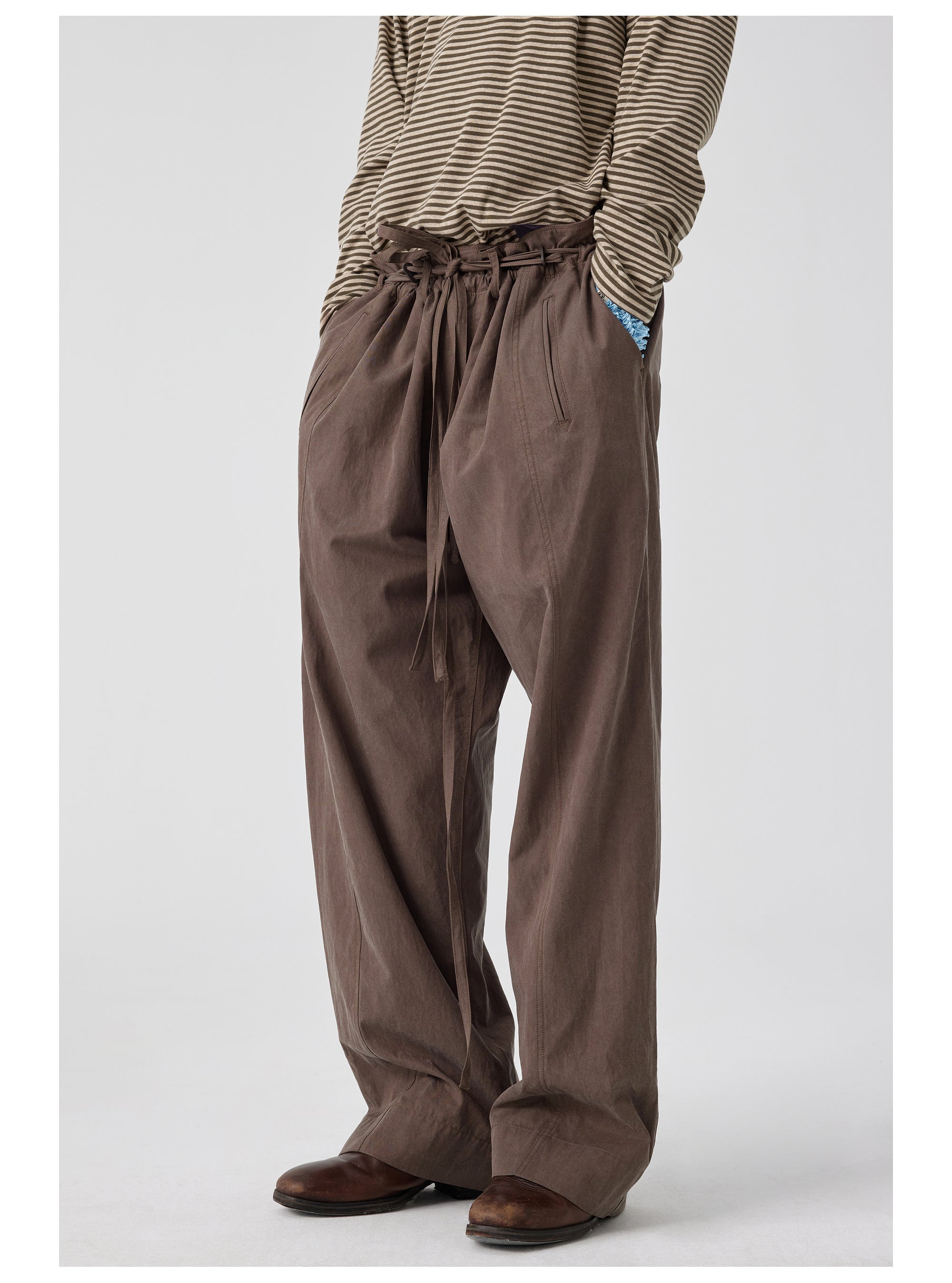 Six-Pocket Pleated Kendo Pants