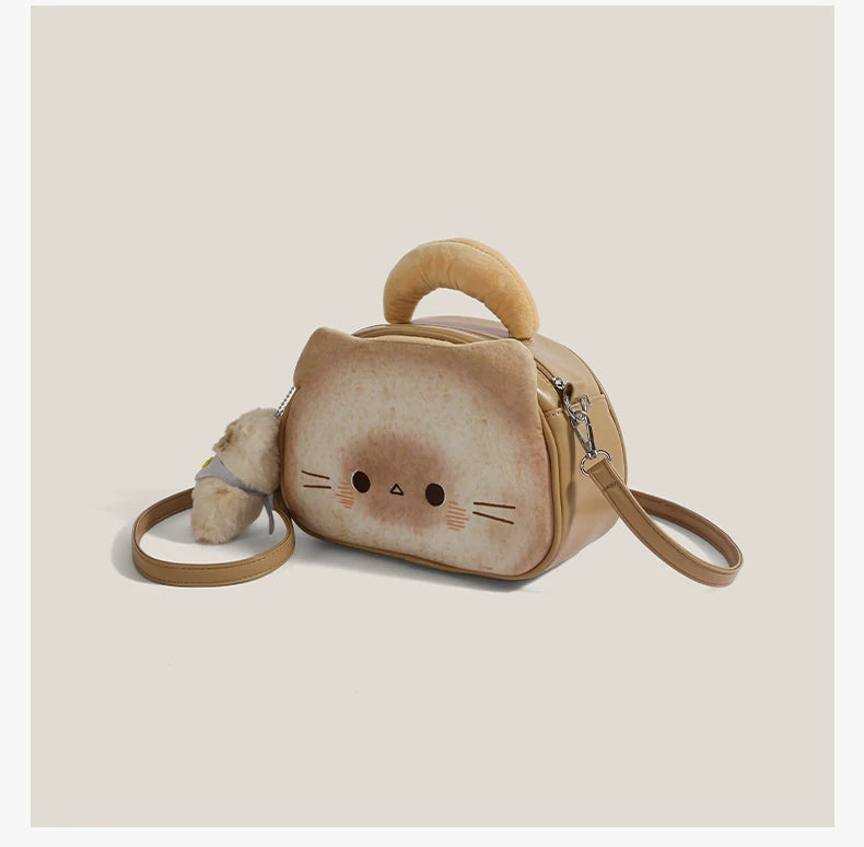 Cinnamon Puff Kitty Barrel Bag
