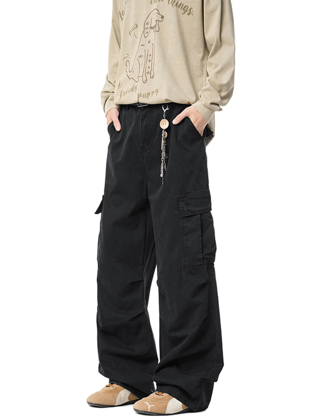 Ashfold Relaxed Cargo Denim Pants