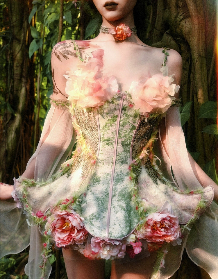 Garden Fairy Floral Dress Set