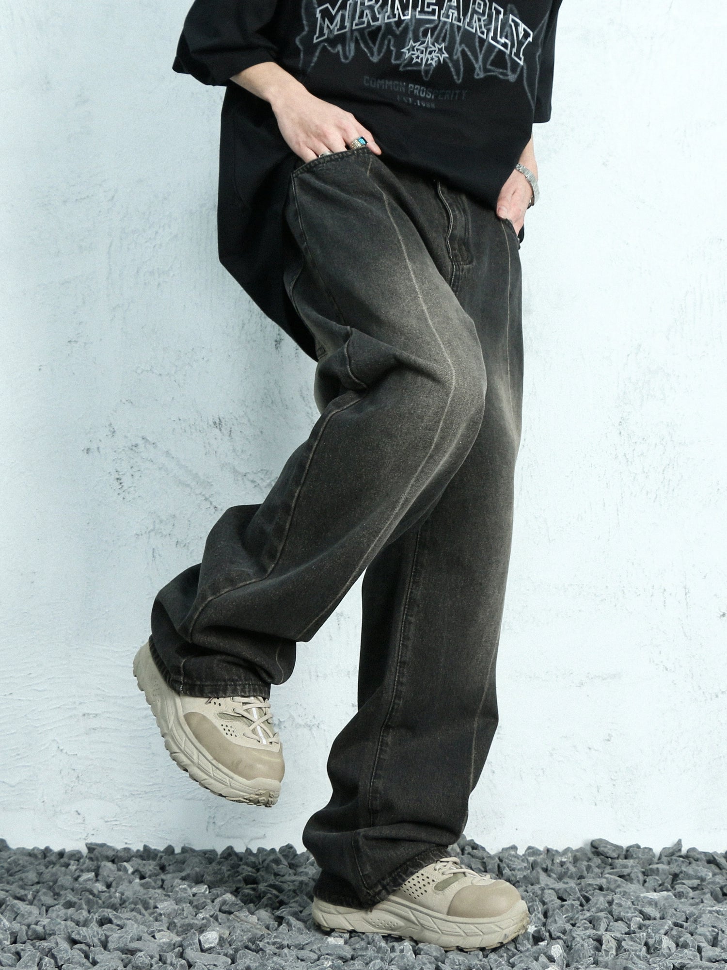 Ash Fade Wide Leg Jeans