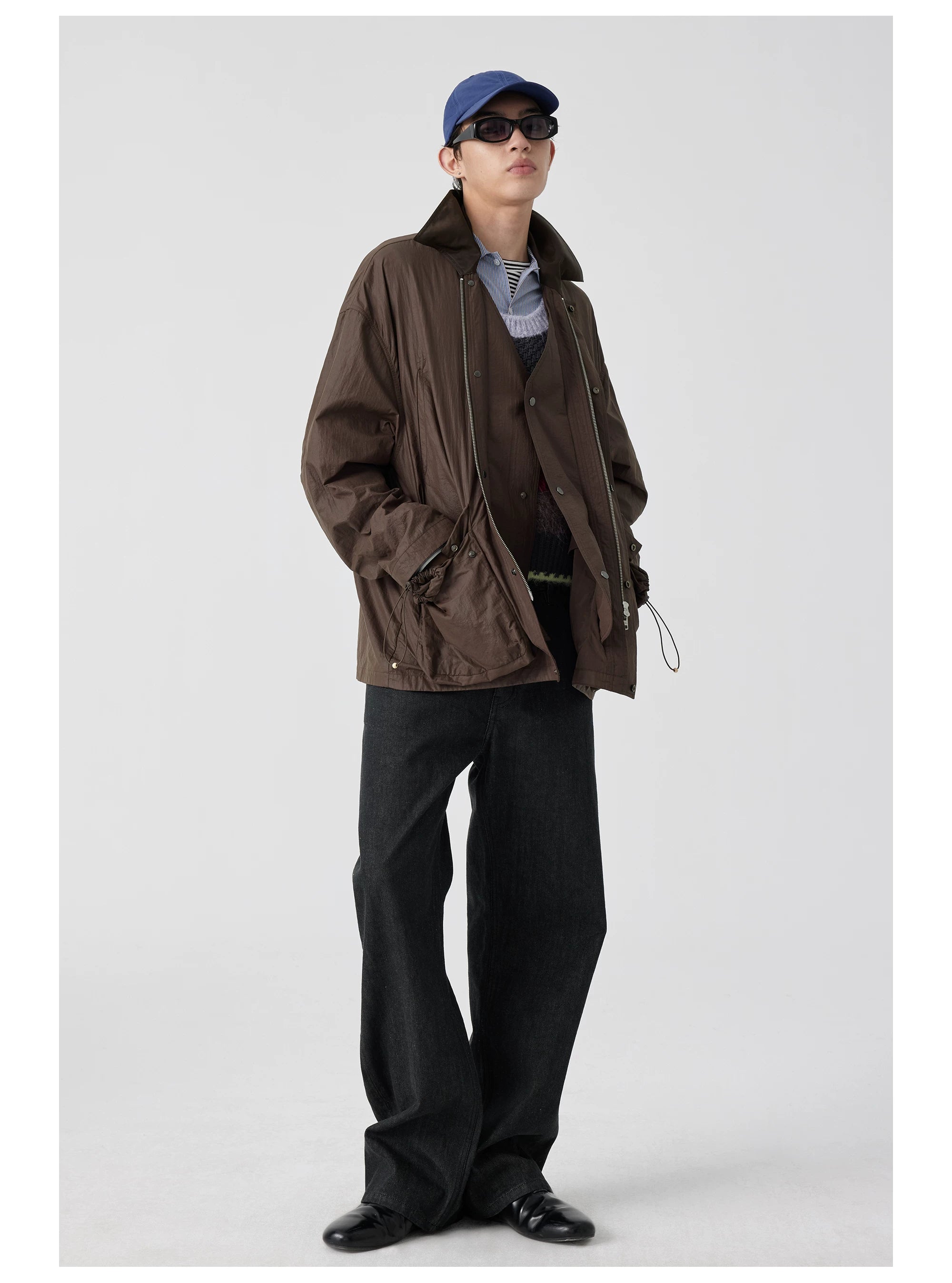 Contrast Collar Safari Jacket