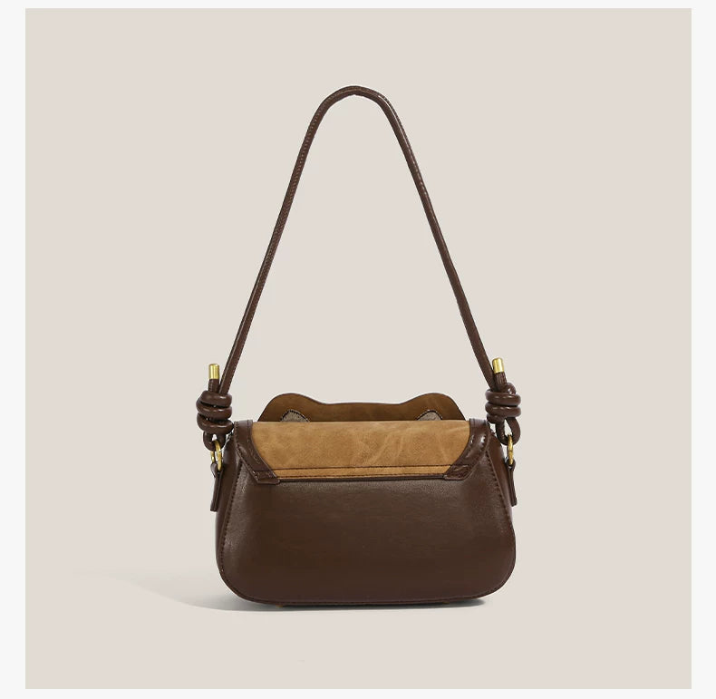 Cinnamon Kitty Charm Shoulder Bag