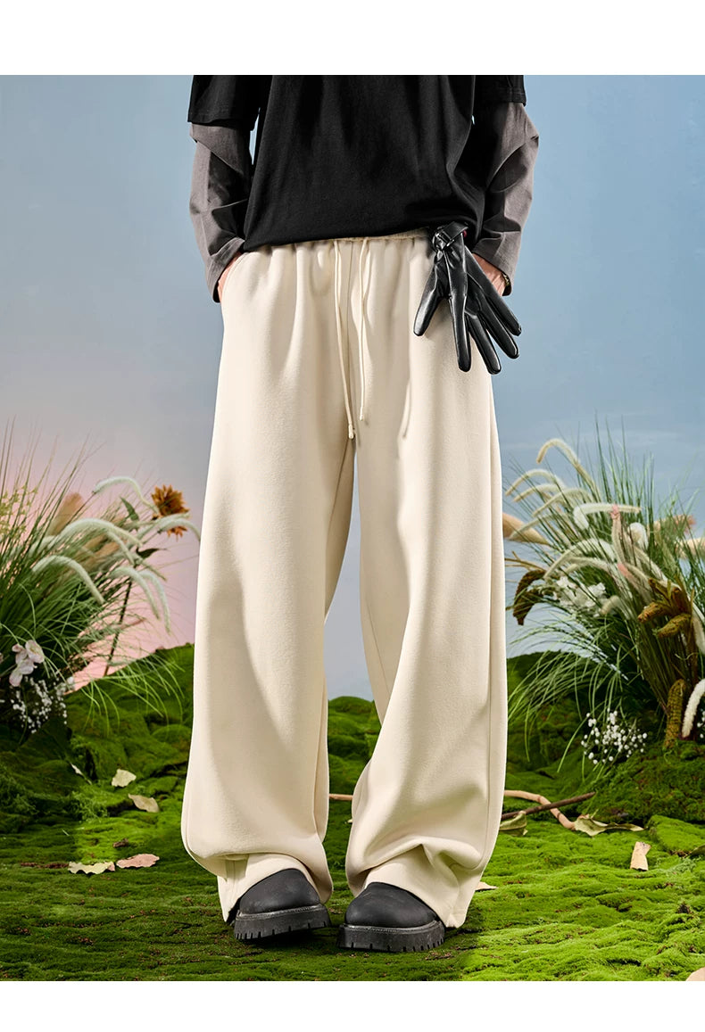 American Drawstring Relaxed Wide-Leg Sweatpants