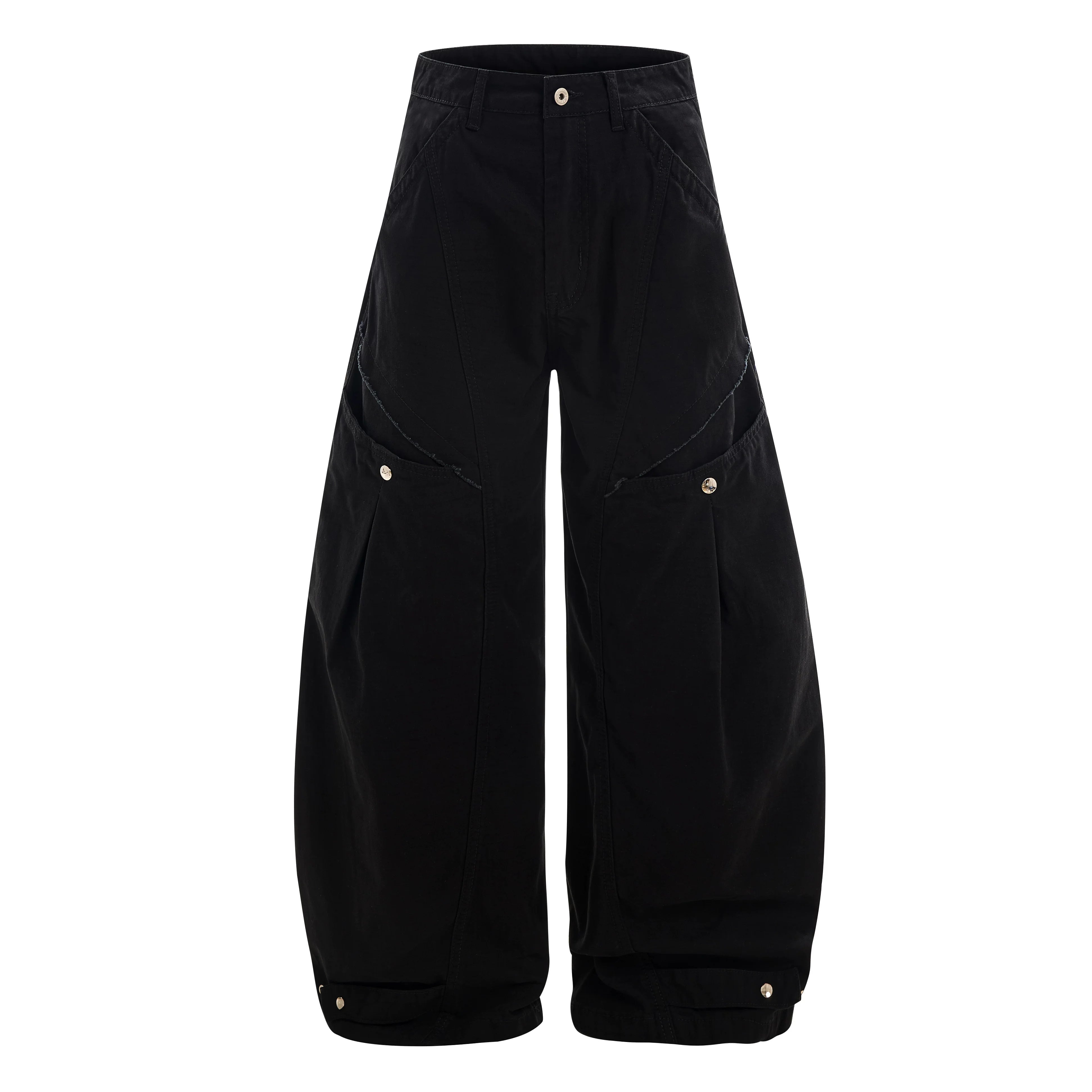 Orbital Pane Wide‑Leg Utility Pants