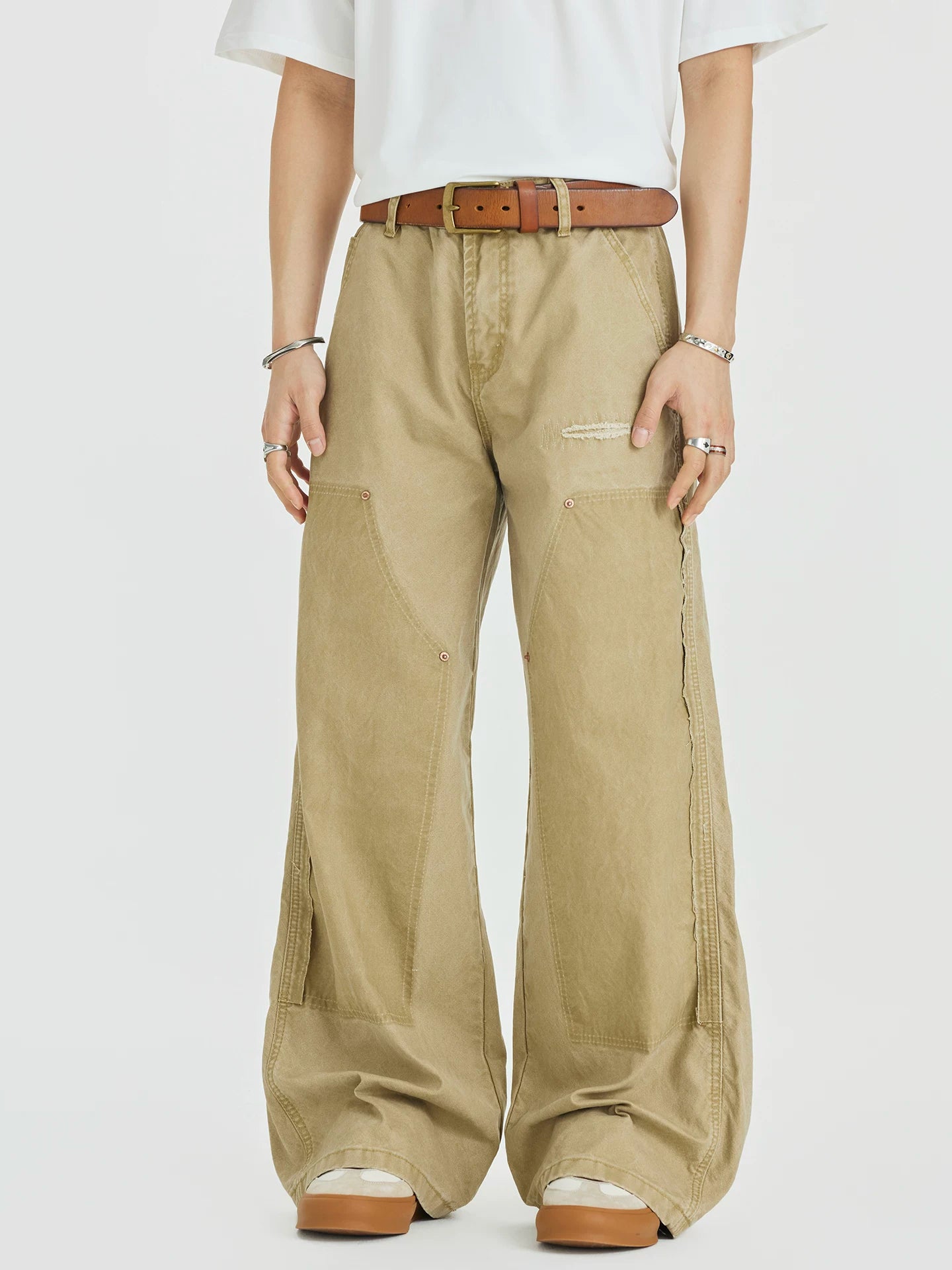 Sage Panel Utility Jeans