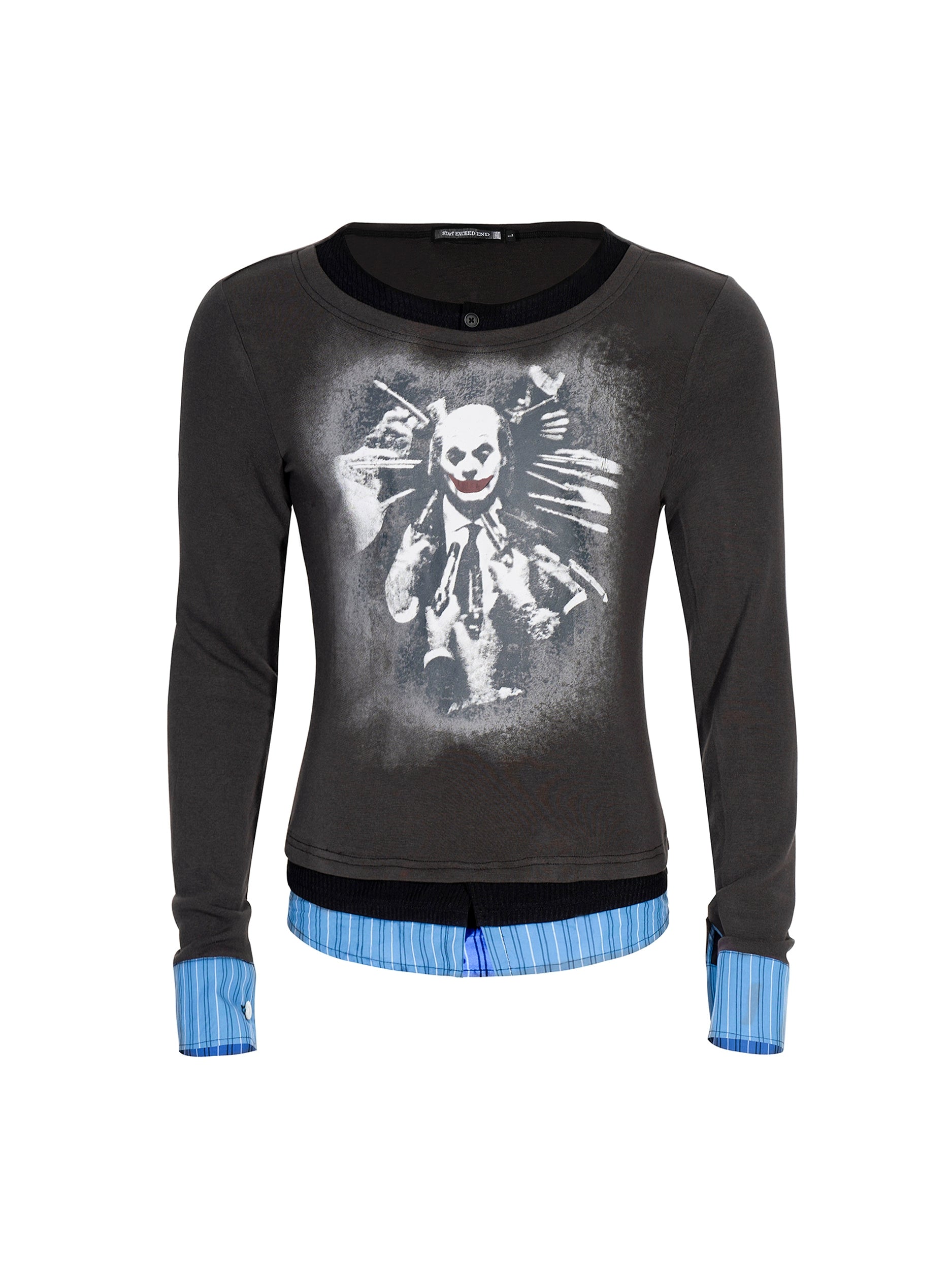 Phantom Carnival Layered Graphic Top