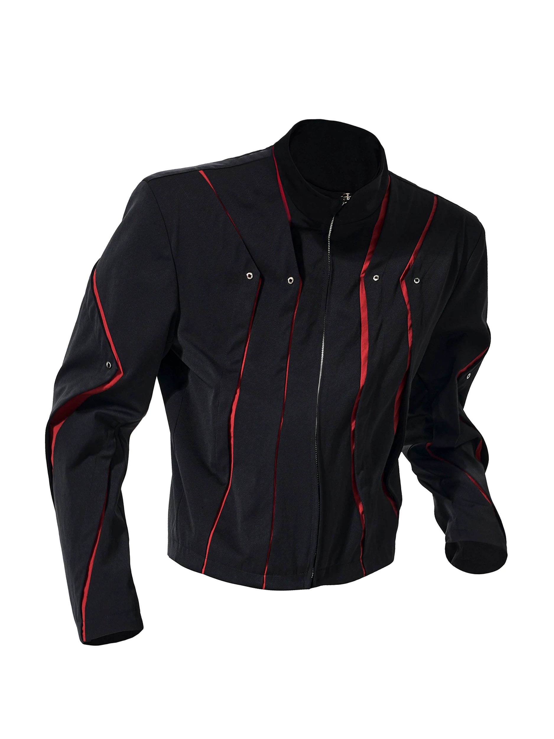 Scarlet Circuit Panel Bomber Jacket