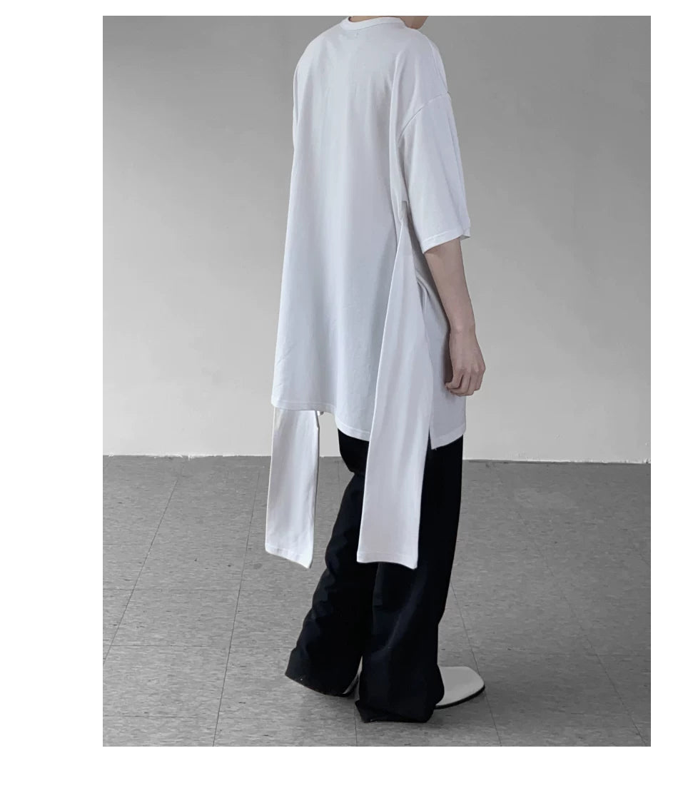 White Sash Wrap Tee