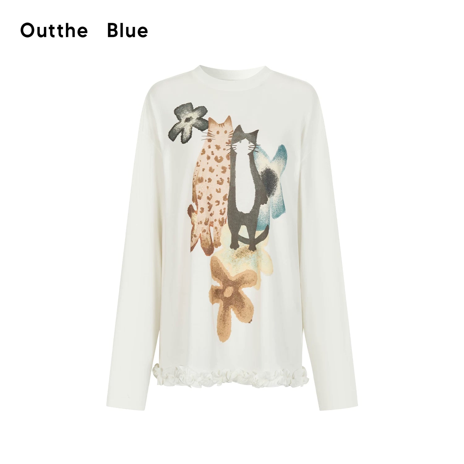 Springtime Pals Painterly Kitty Tunic