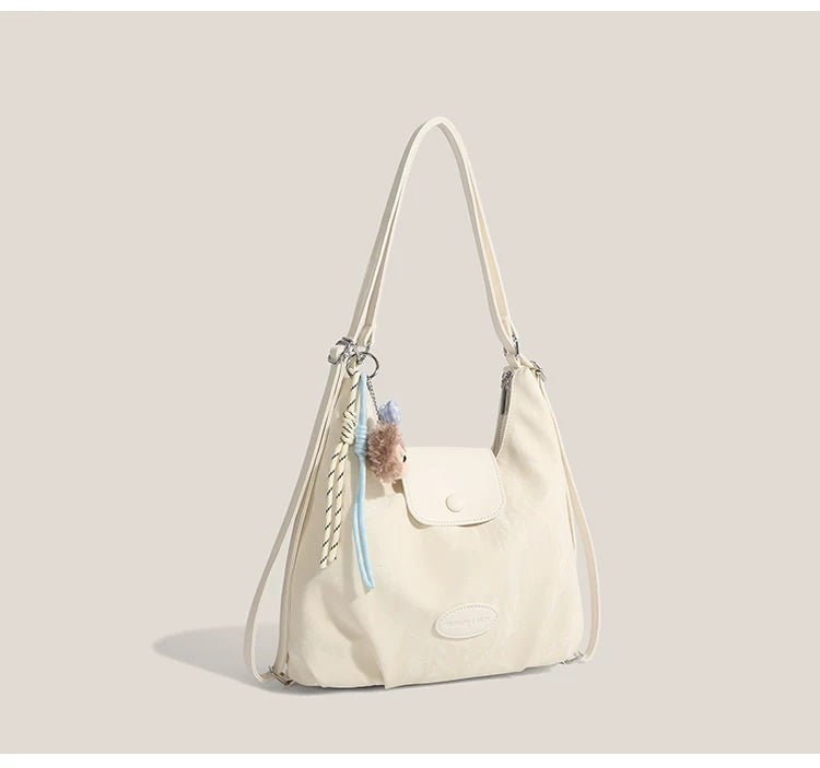 Milky Way Teddy Charm Hobo Tote