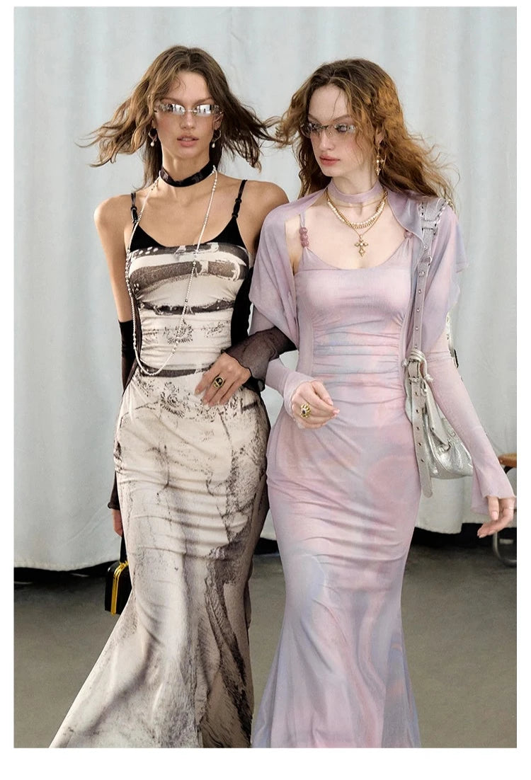 De Akiva Pastel Ombre Mermaid Gown Set