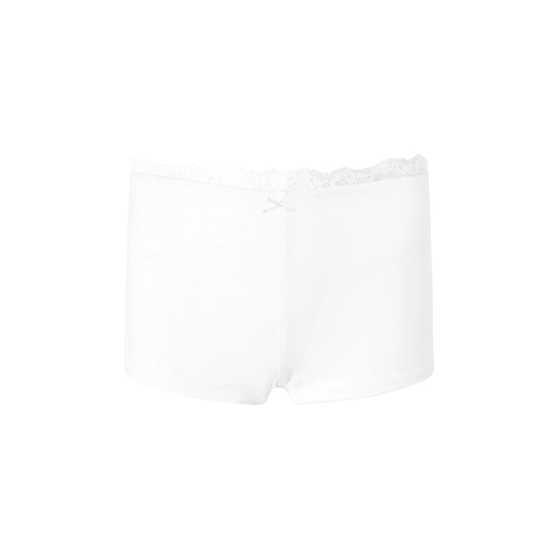 Lace-Trim Soft Micro Shorts