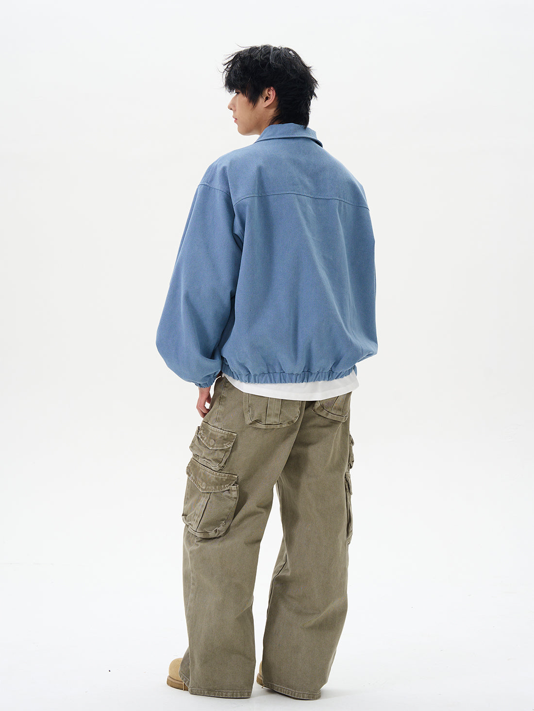 Light Blue Vintage Varsity Pullover