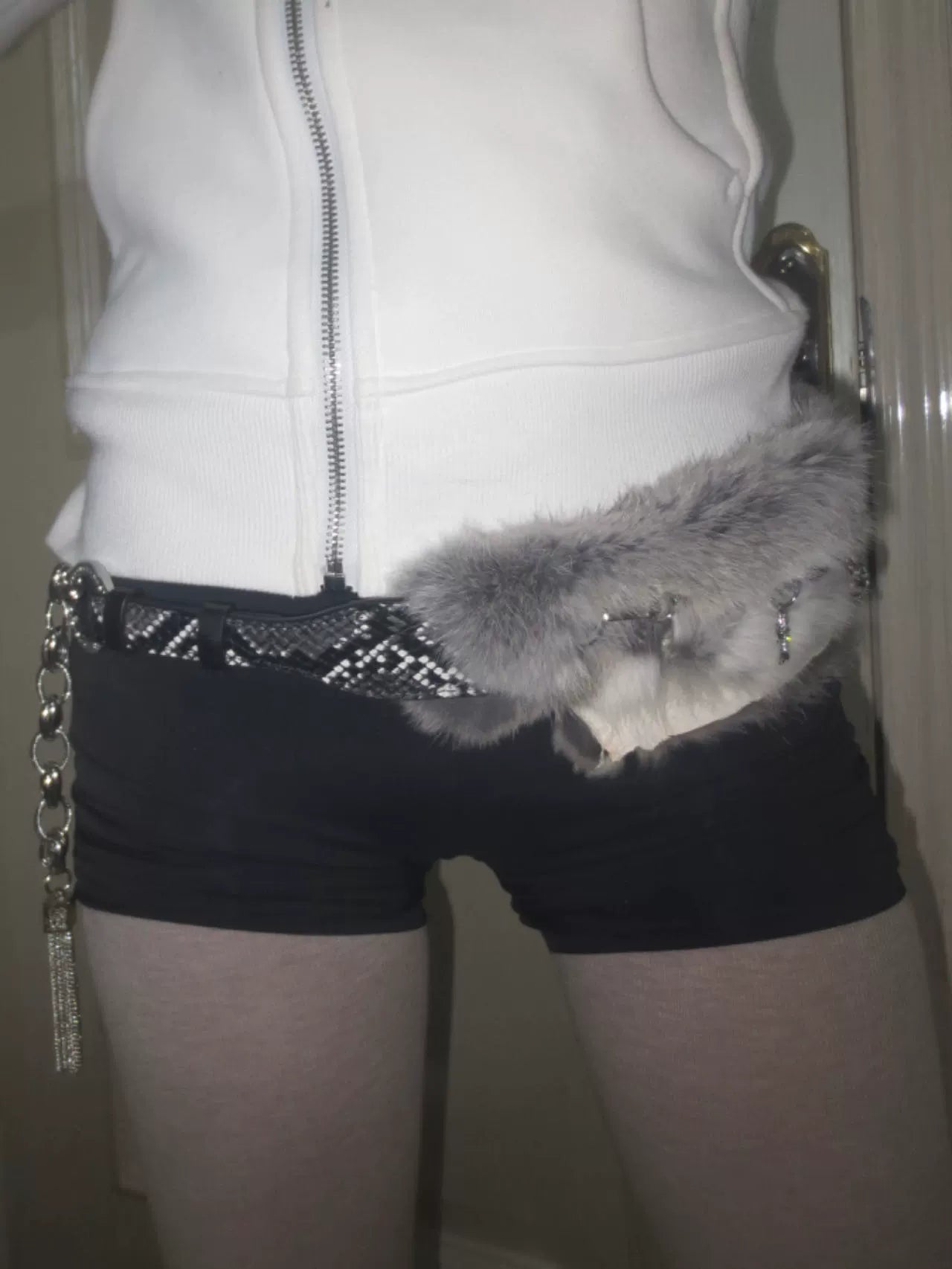 Subculture Rabbit Fur Belt