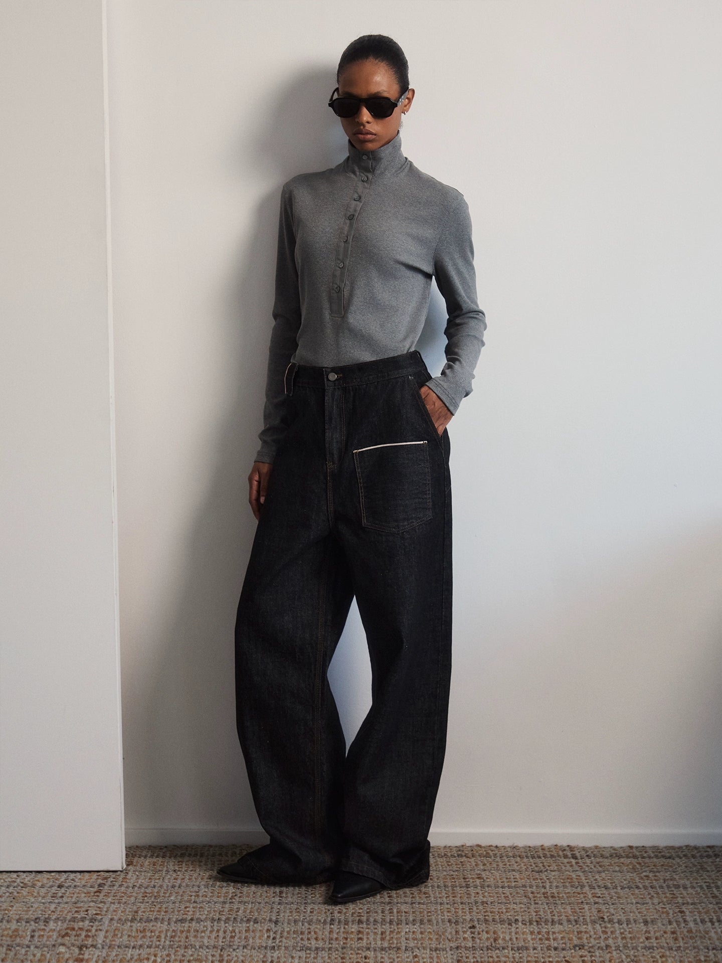 InkForge Wide Utility Jeans