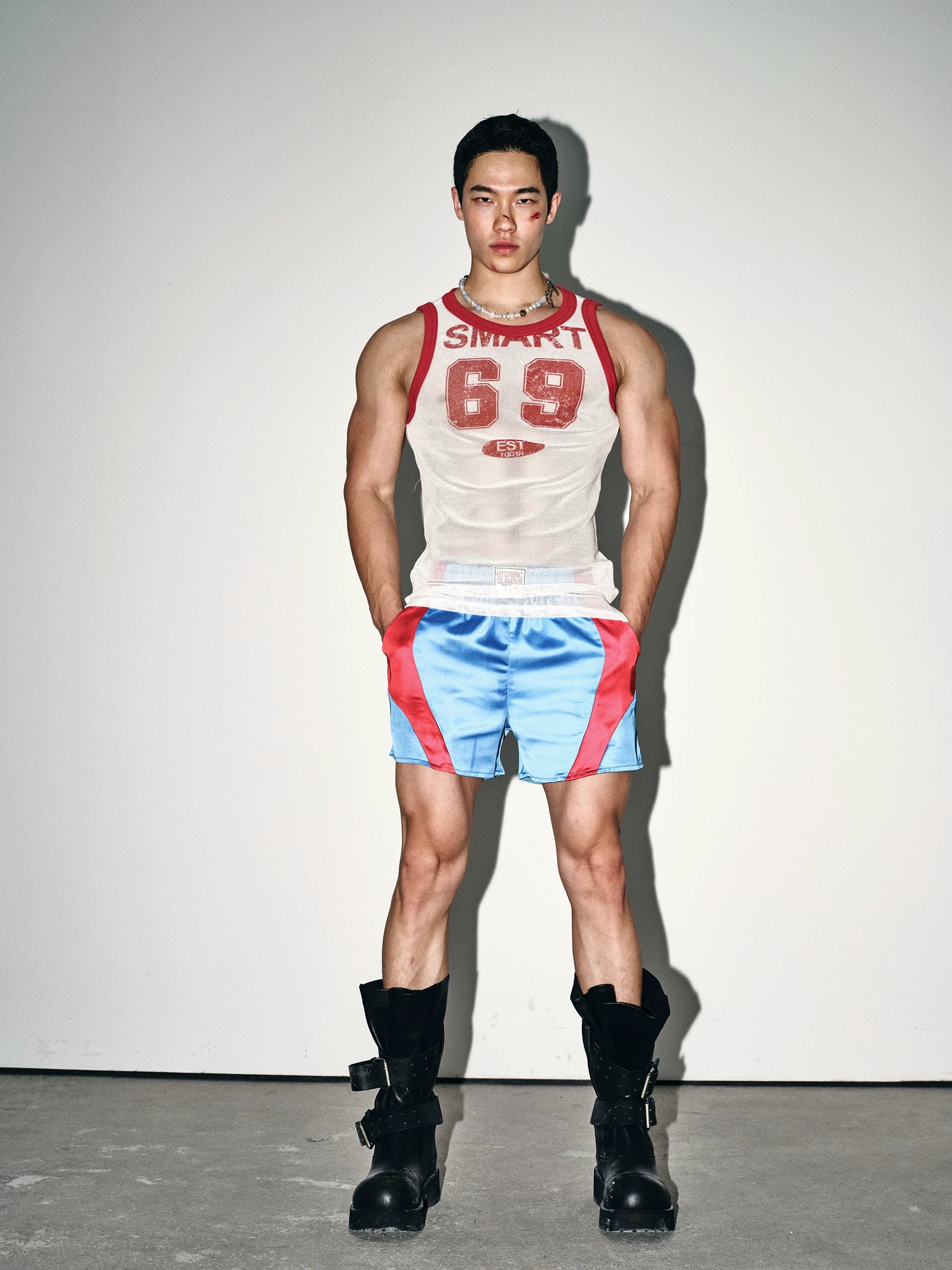 Varsity Mesh Smart 69 Sheer Tank Top