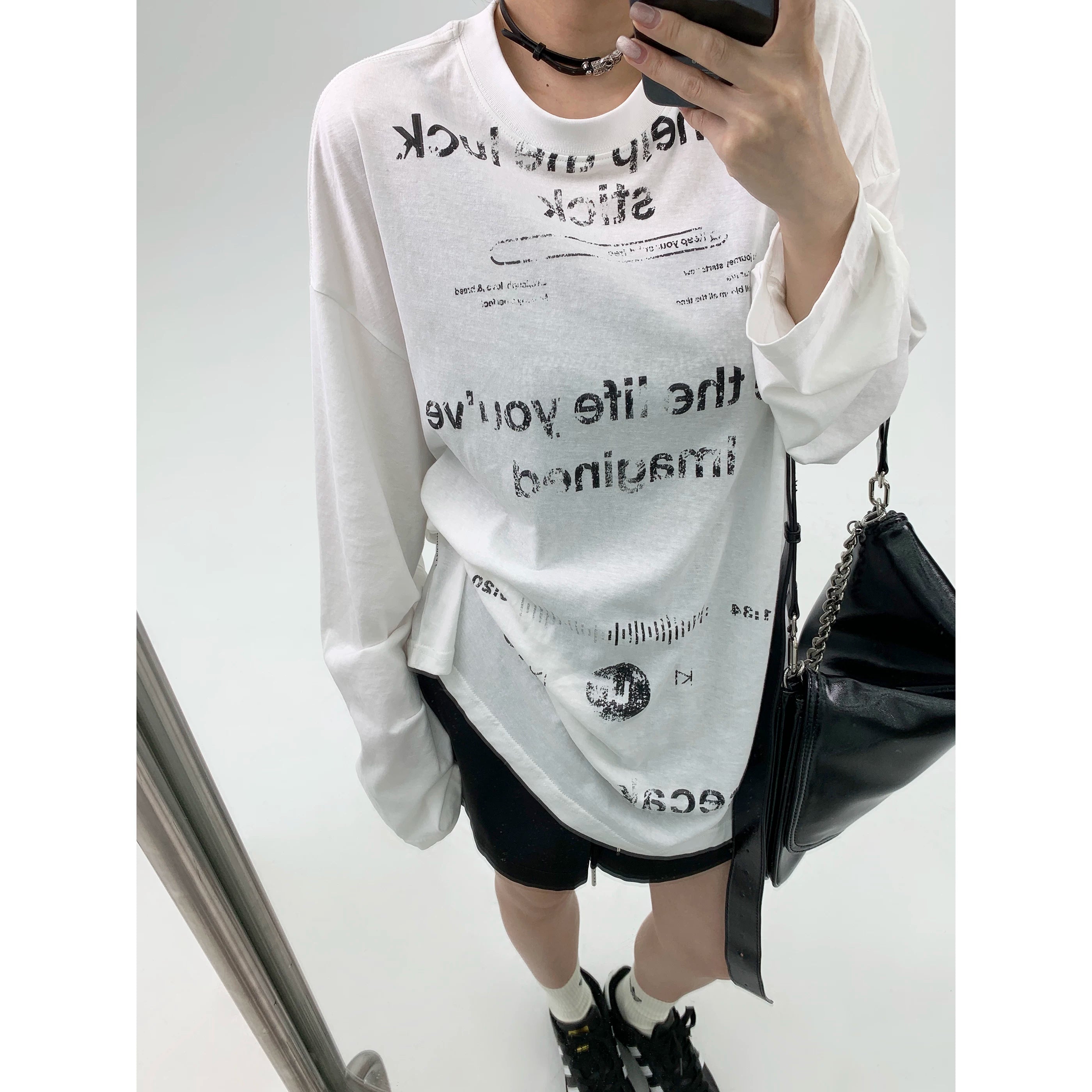 Static Echo Script Long Tee