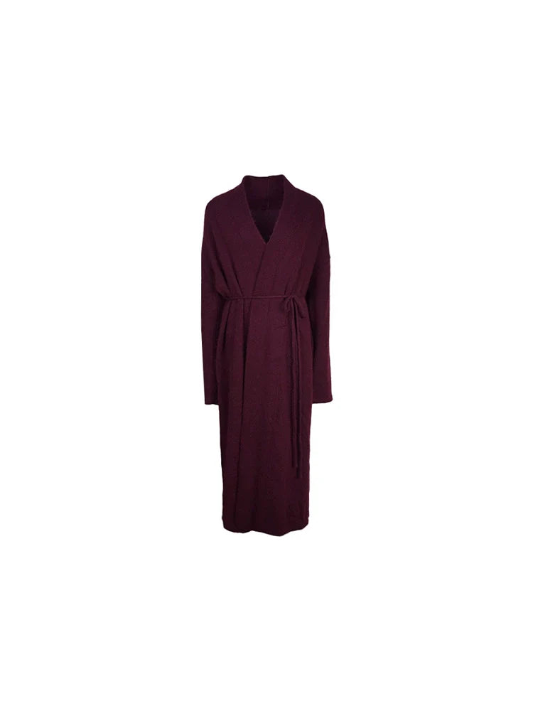 Belted Knit Maxi Cardigan