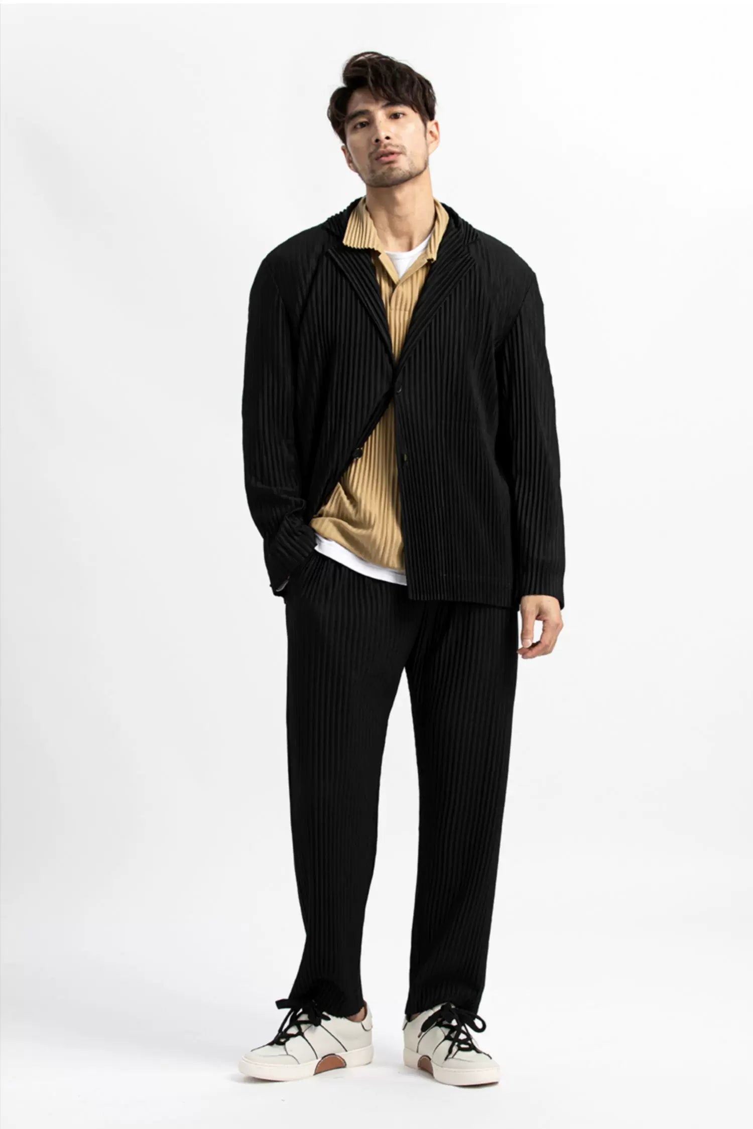 Frostline Pleated Straight-Leg Trousers