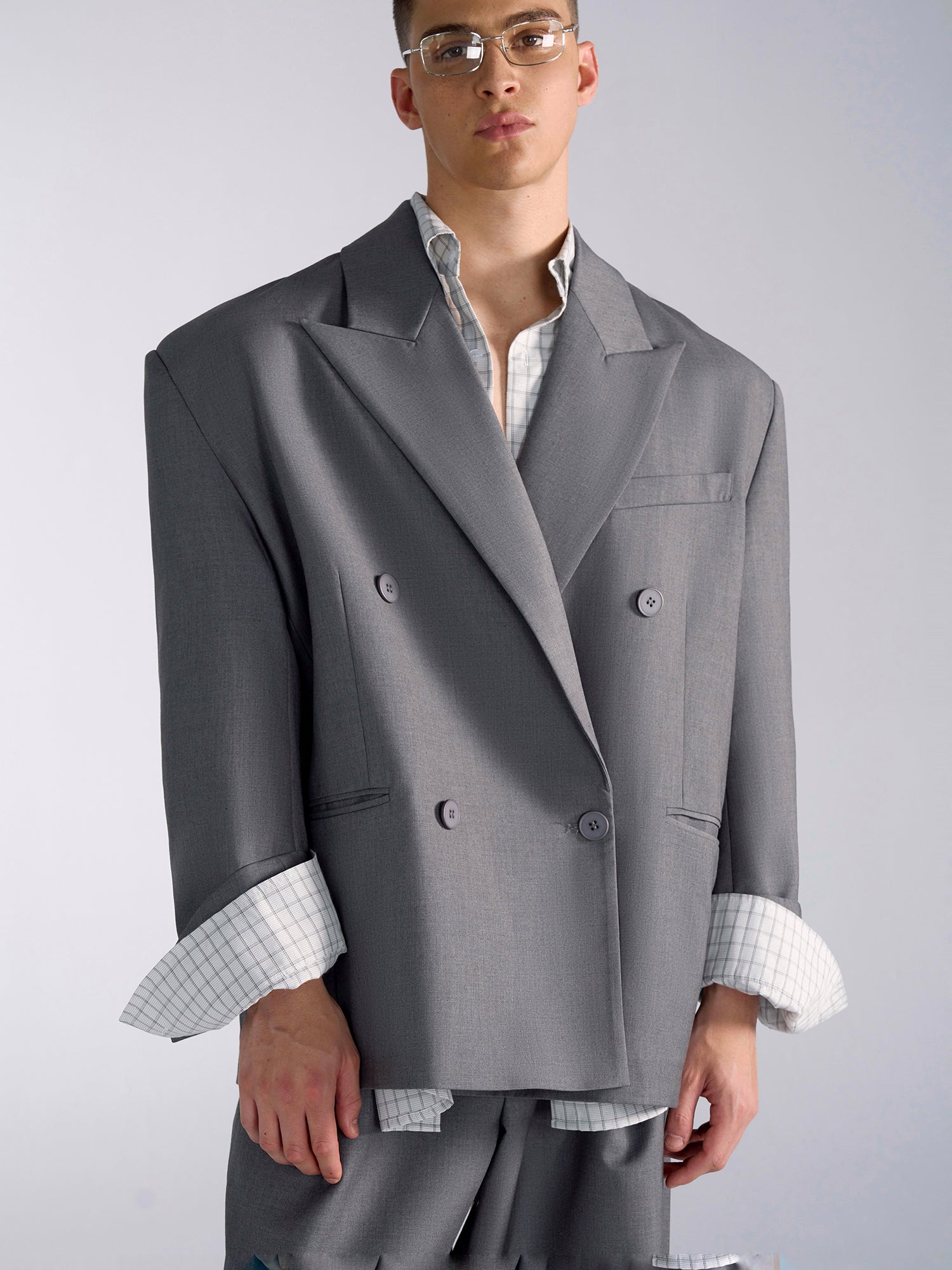 Oversized Modern Grey Jacket and Pants Setup