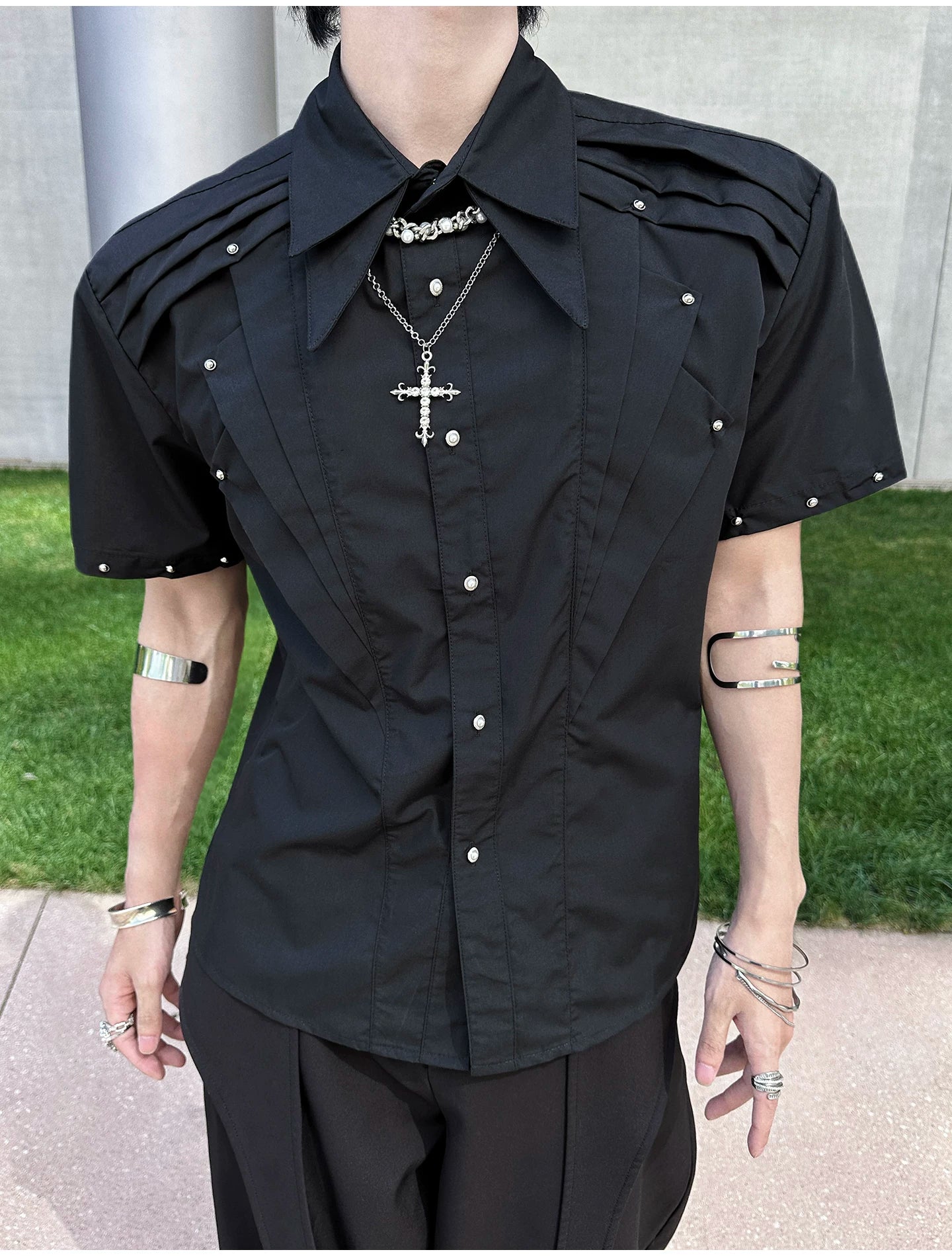 Aurora Spine Paneled Corset Shirt