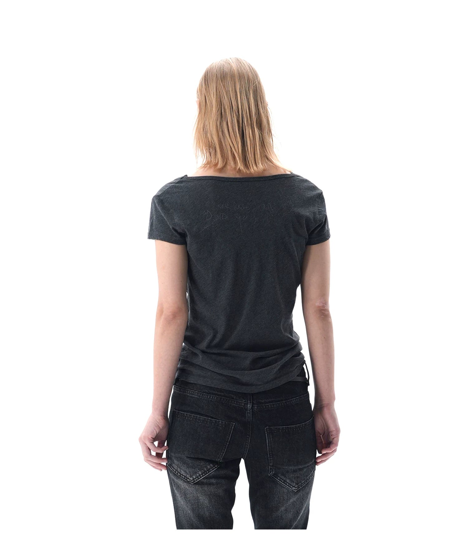 Echo Fade “BACK” Graphic Scoop Tee