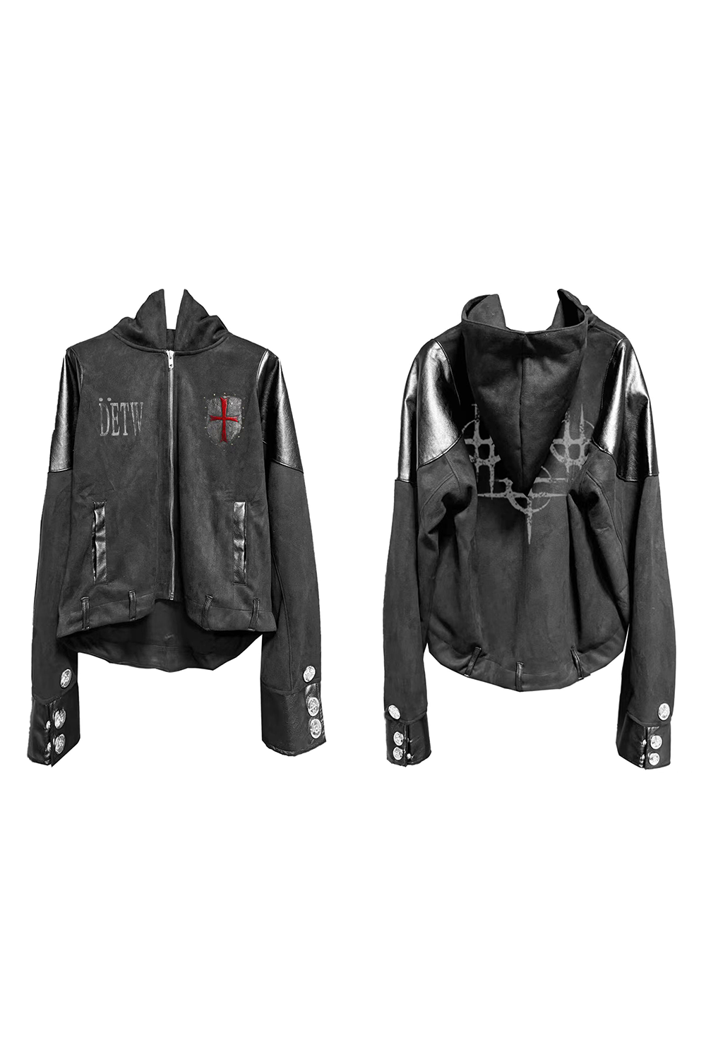 Crimson Aegis Hoodie Jacket